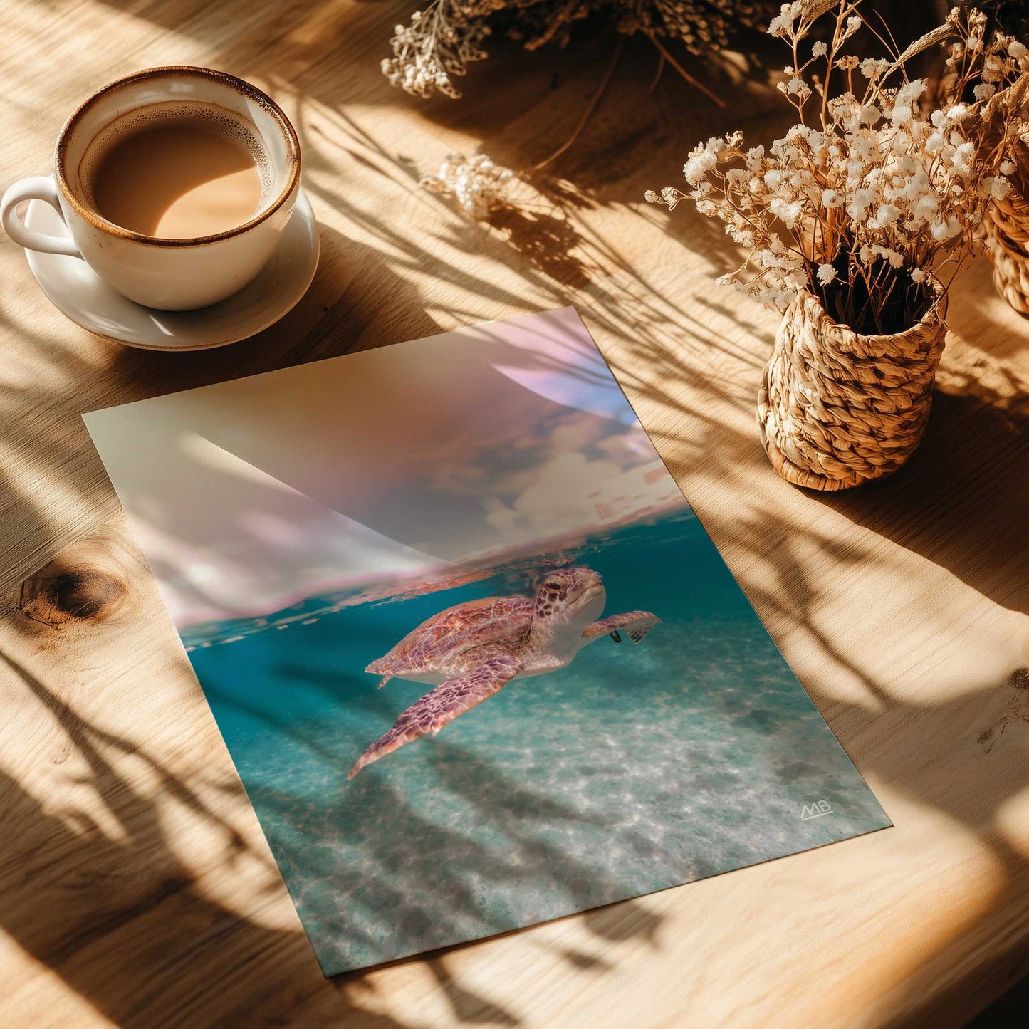 Sea Turtle Swimming III Art Print