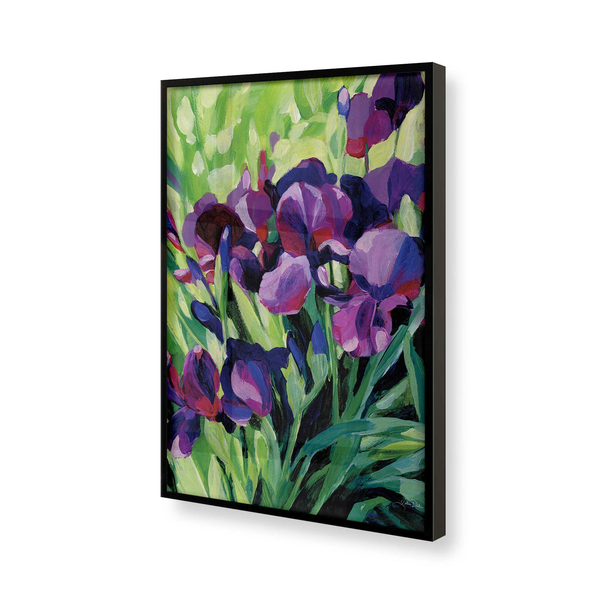 [Color:Satin Black], Picture of art in a Satin Black frame of the corner