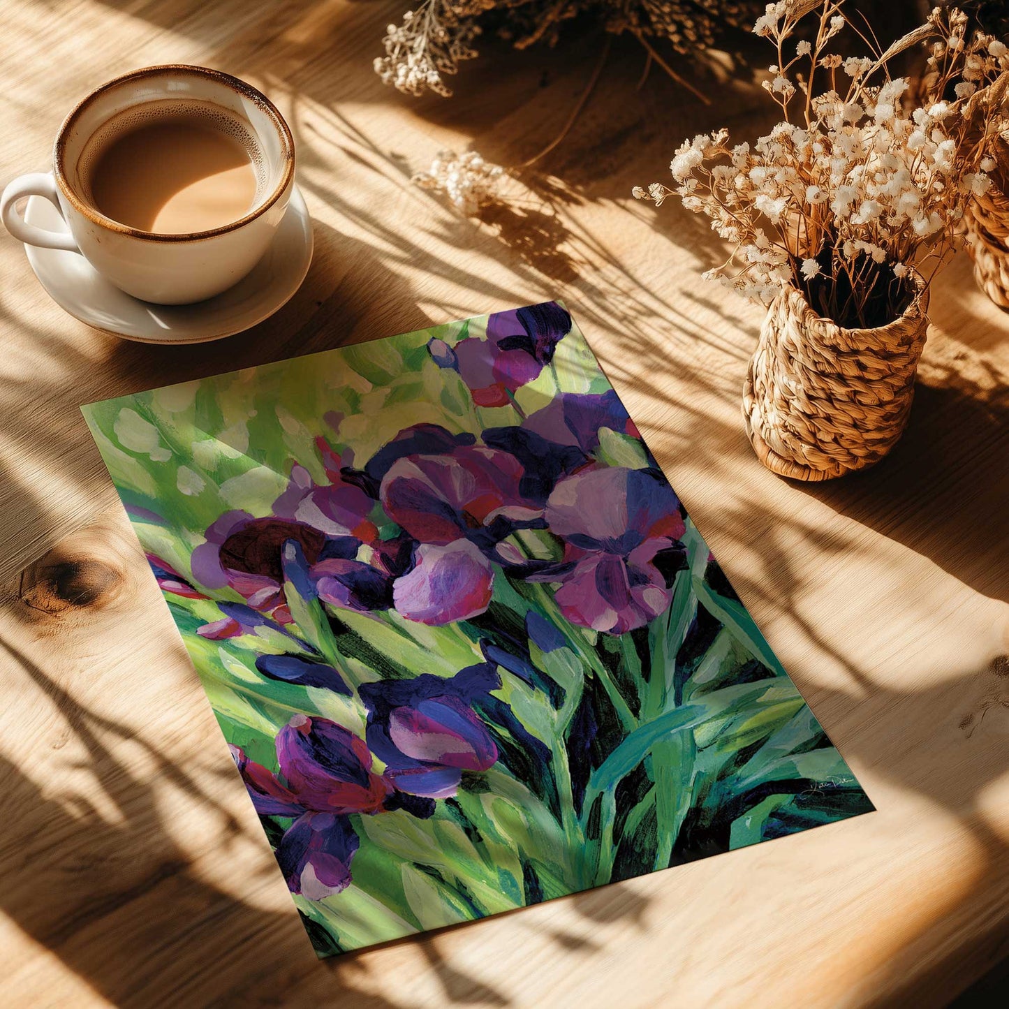 Bold Purple Irises Art Print