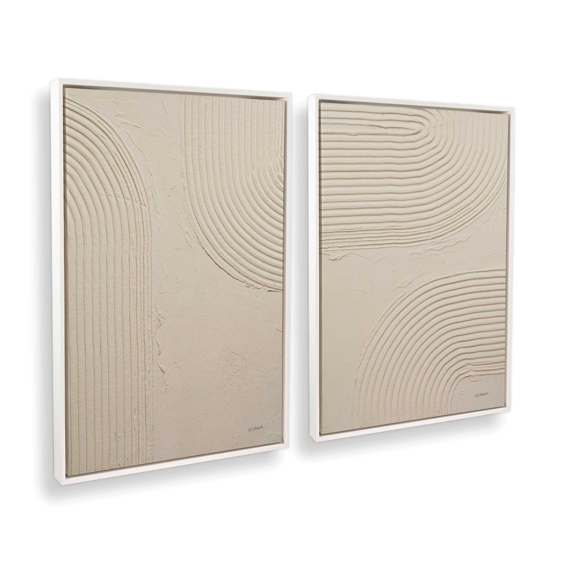 [Color:Opaque White], Picture of art in a White frame at an angle