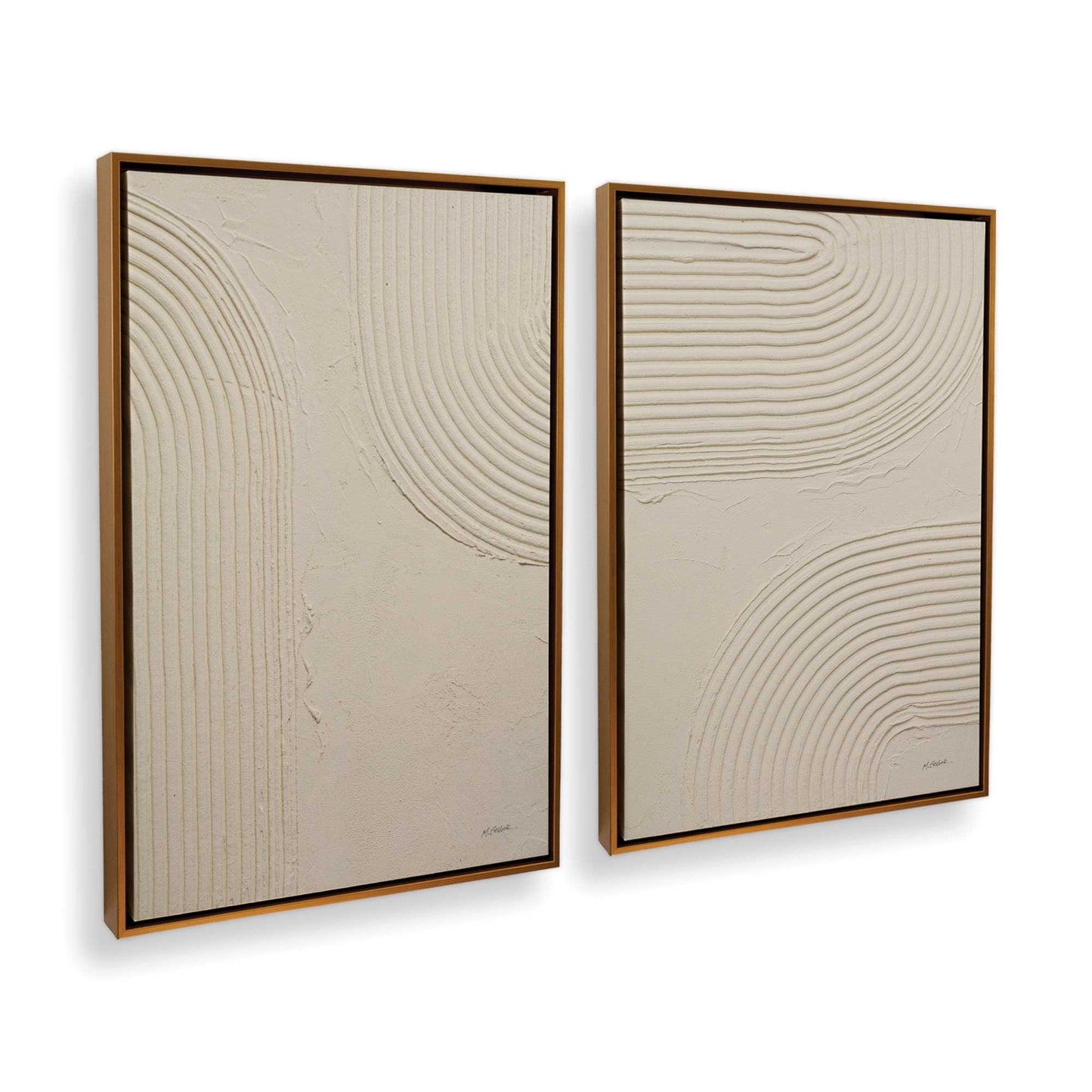 [Color:Polished Gold], Picture of art in a Polished Gold frame at an angle