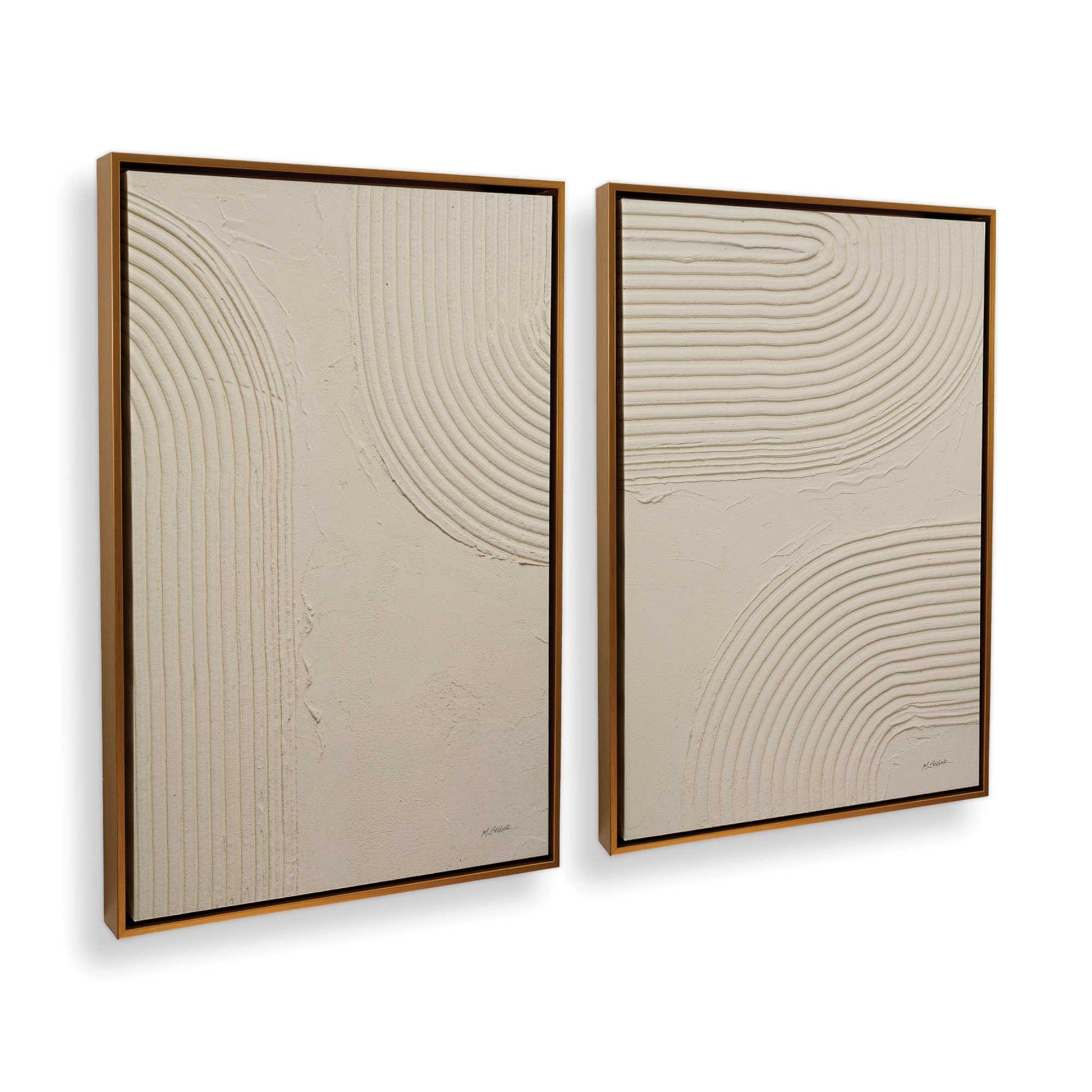 [Color:Polished Gold], Picture of art in a Polished Gold frame at an angle