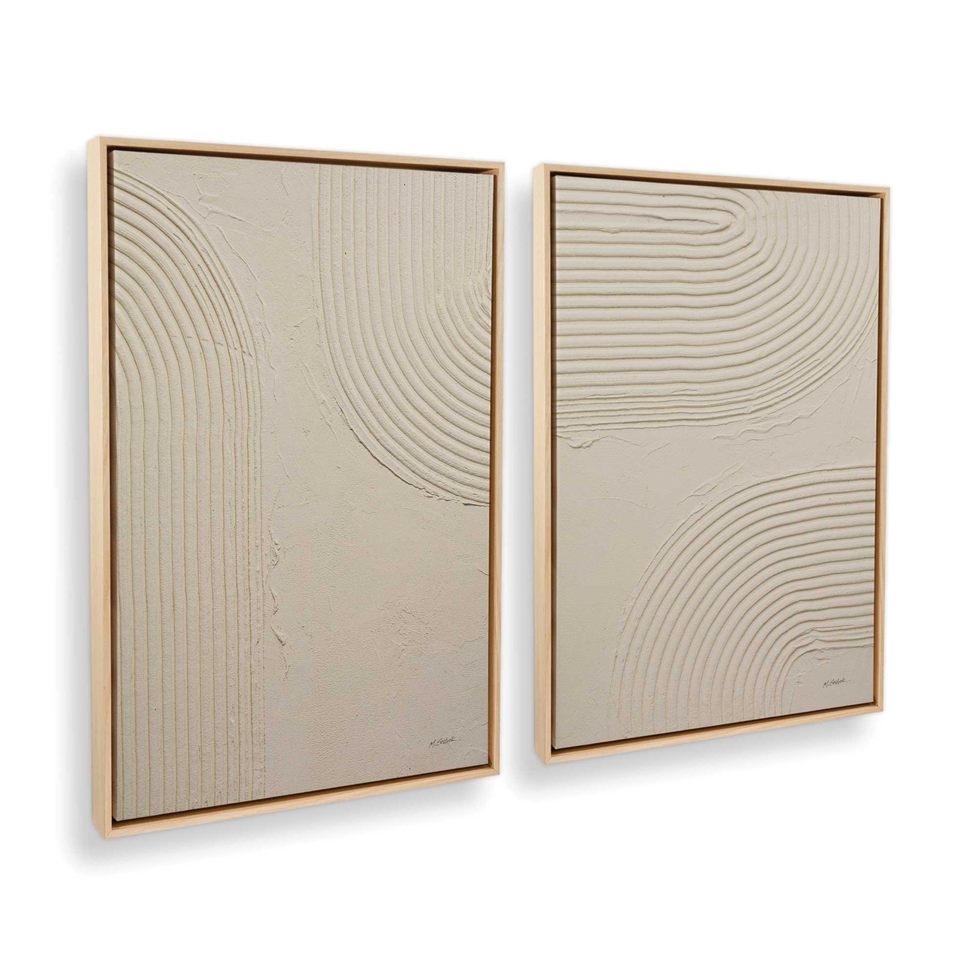 [Color:American Maple], Picture of art in a American Maple frame at an angle