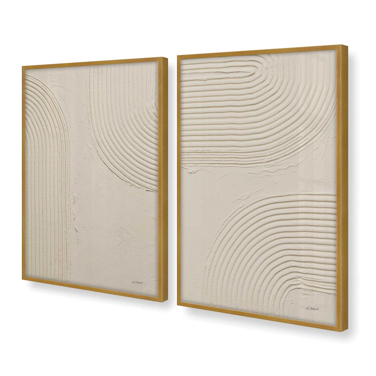 [Color:Polished Gold], Picture of art in a Polished Gold frame at an angle