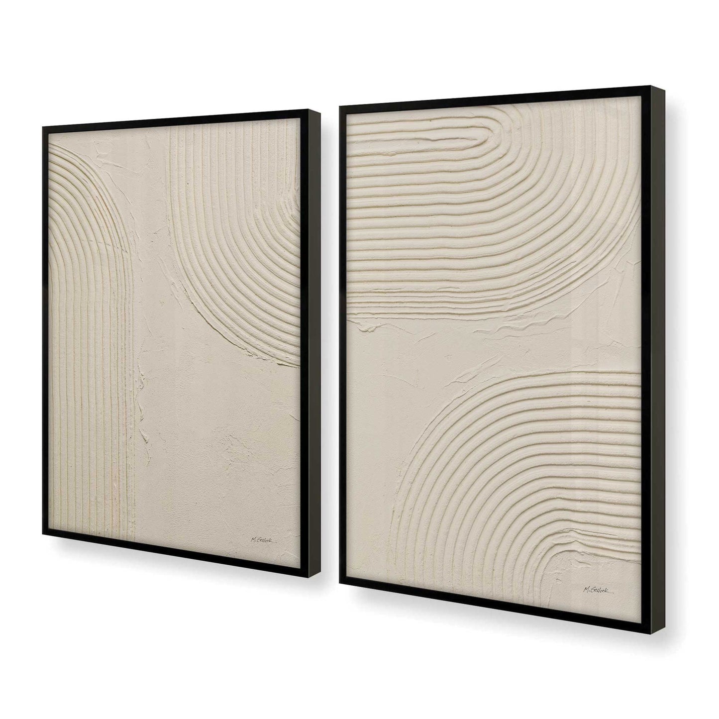 [Color:Satin Black], Picture of art in a Satin Black frame at an angle