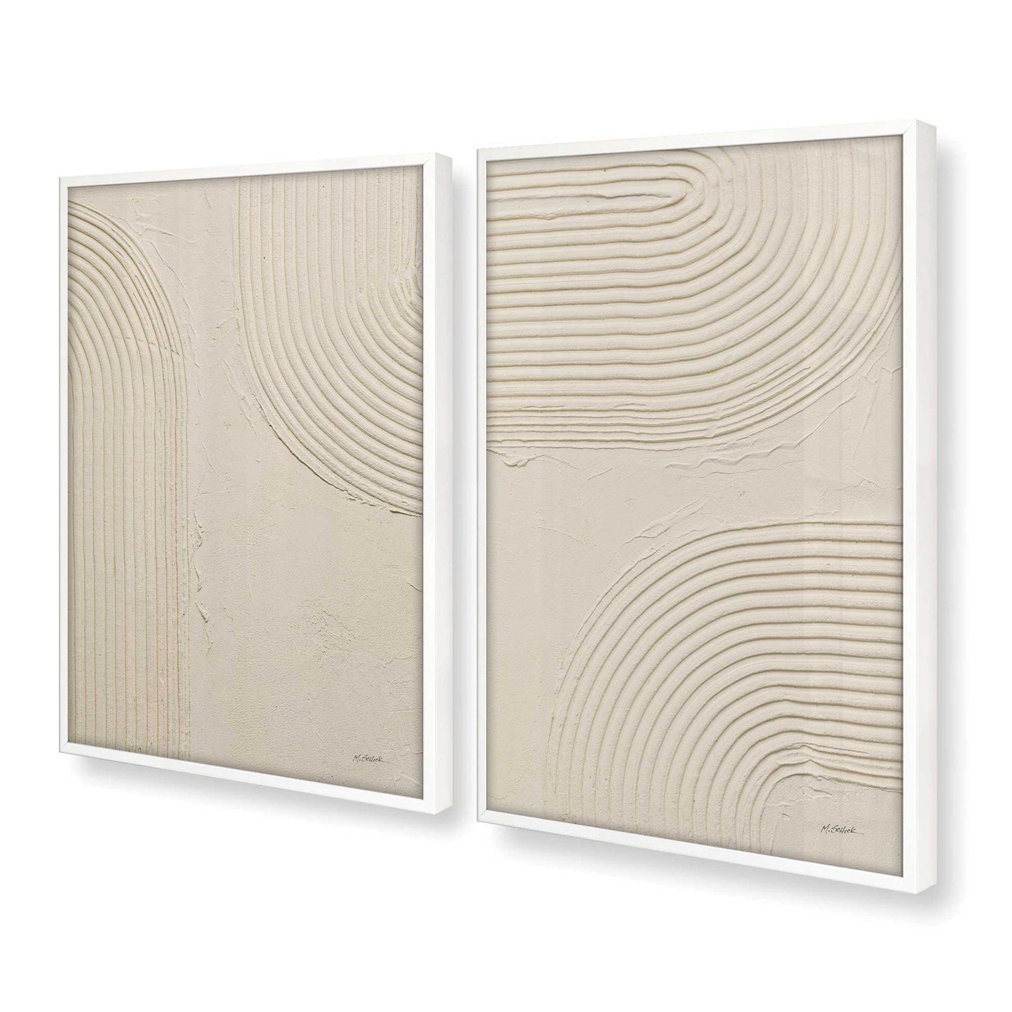 [Color:Opaque White], Picture of art in a Opaque White frame at an angle