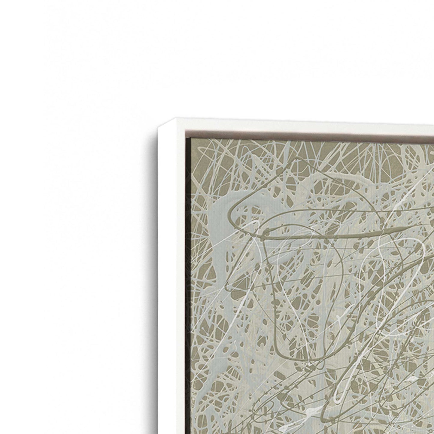 [Color:Opaque White], Picture of art in a White frame at an angle