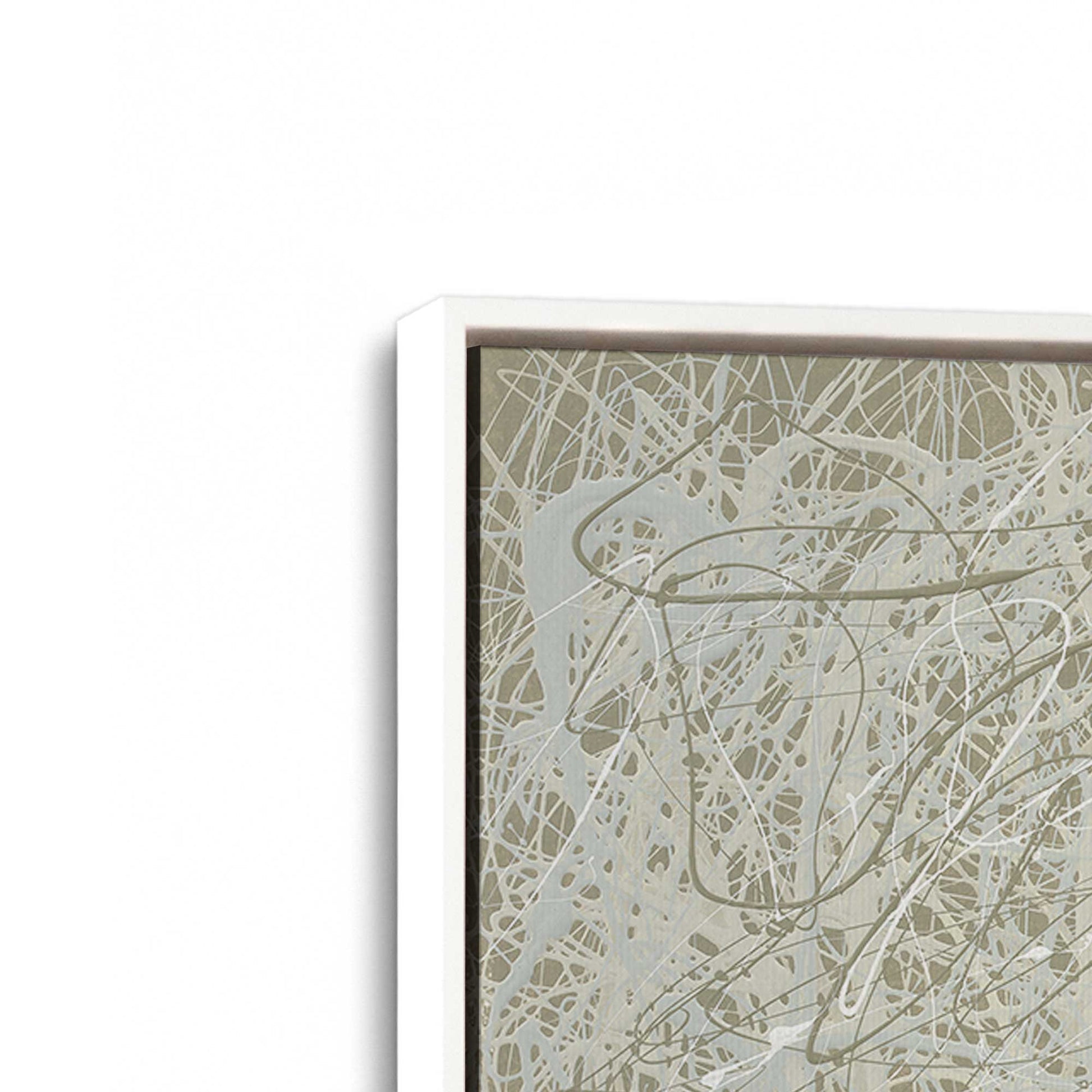 [Color:Opaque White], Picture of art in a White frame at an angle