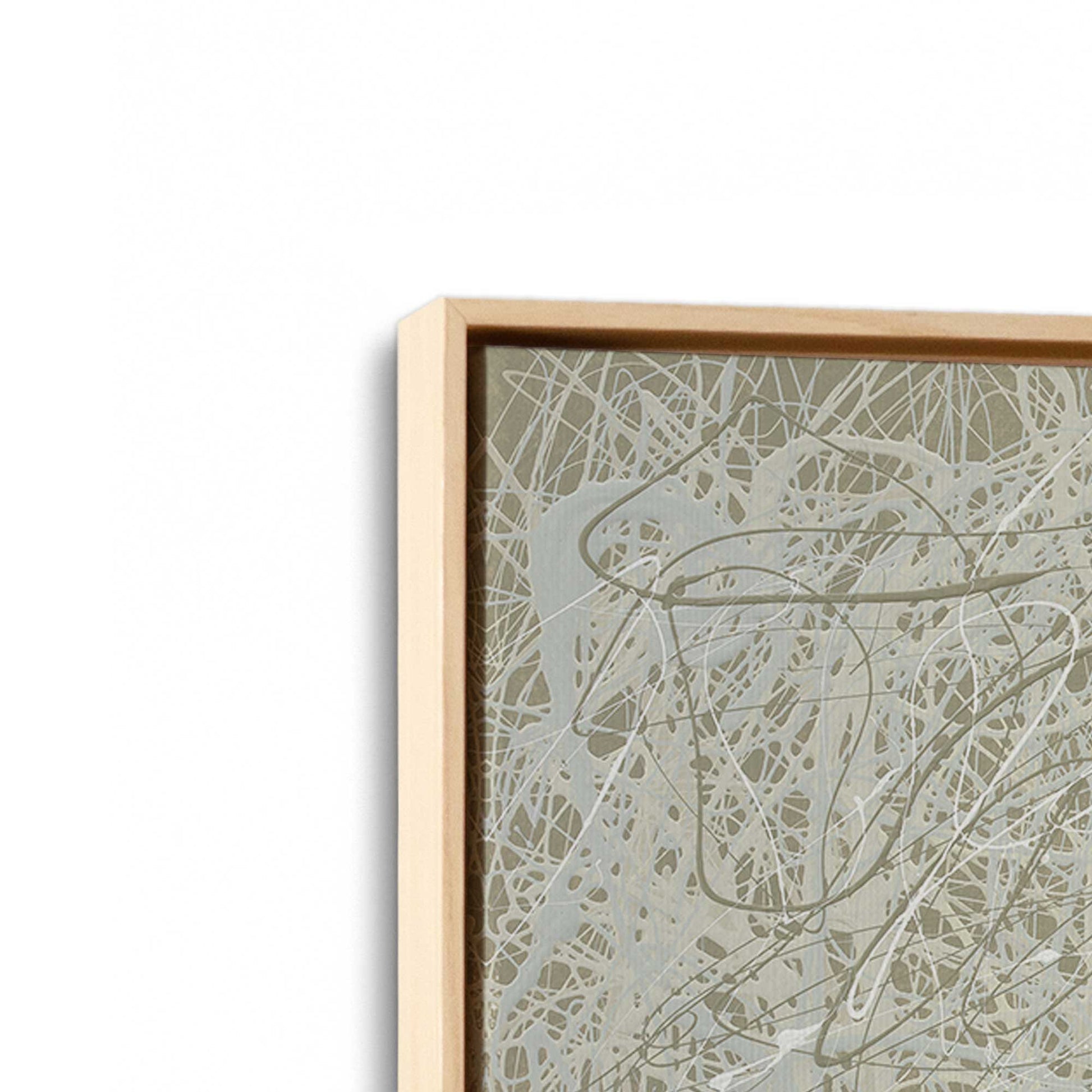 [Color:American Maple], Picture of art in a American Maple frame at an angle