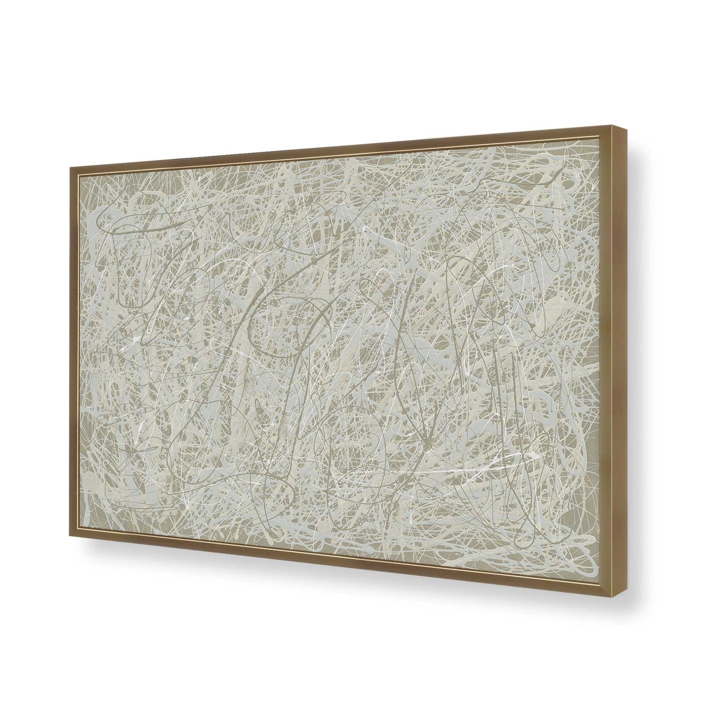 [Color:Brushed Gold], Picture of art in a Brushed Gold frame of the corner