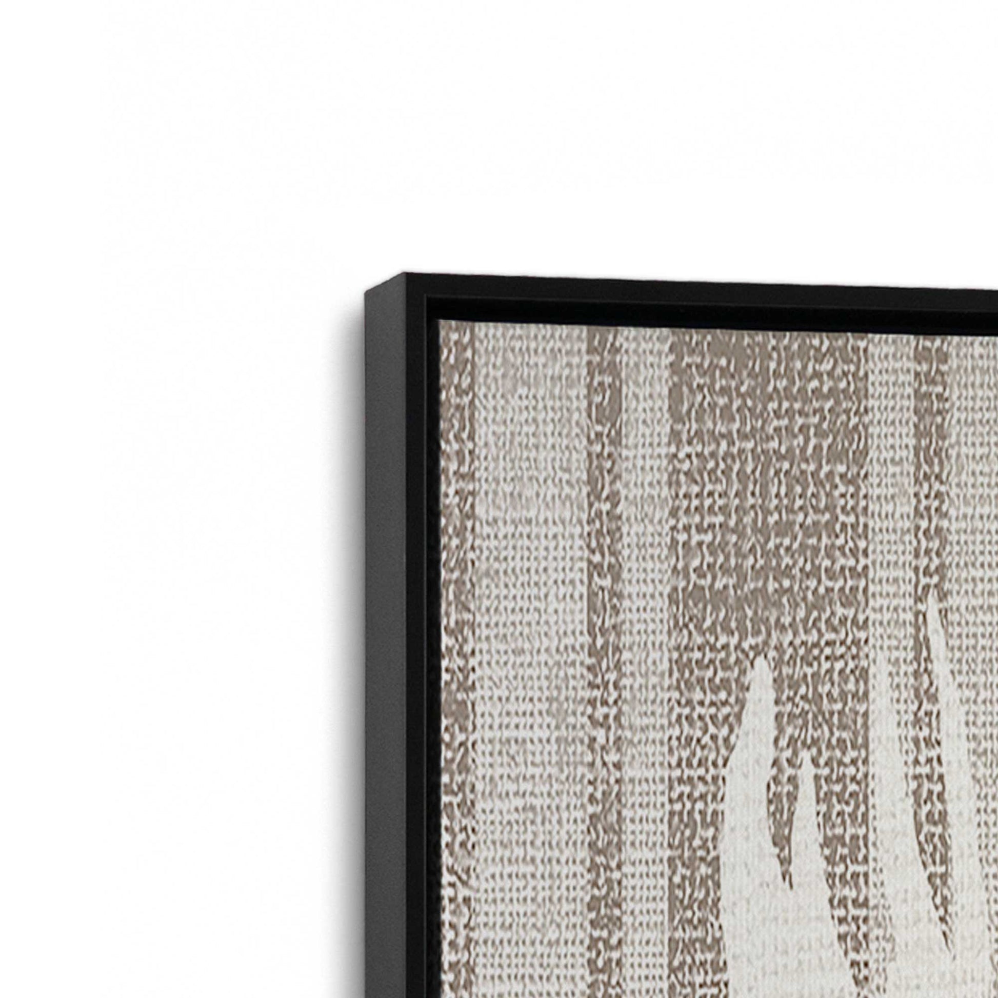 [Color:Satin Black], Picture of art in a Satin Black frame at an angle