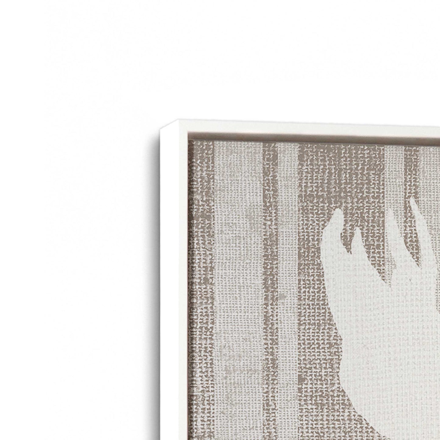 [Color:Opaque White], Picture of art in a White frame at an angle