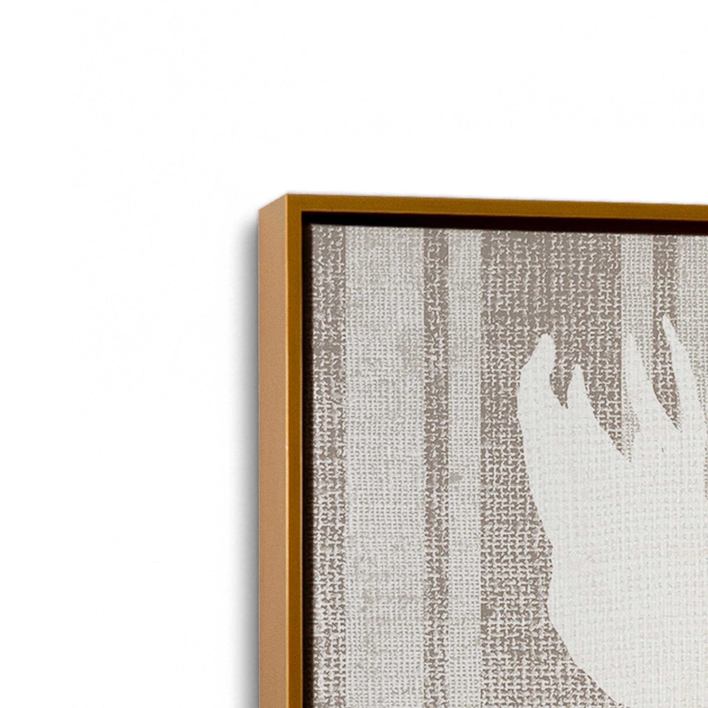 [Color:Polished Gold], Picture of art in a Polished Gold frame at an angle