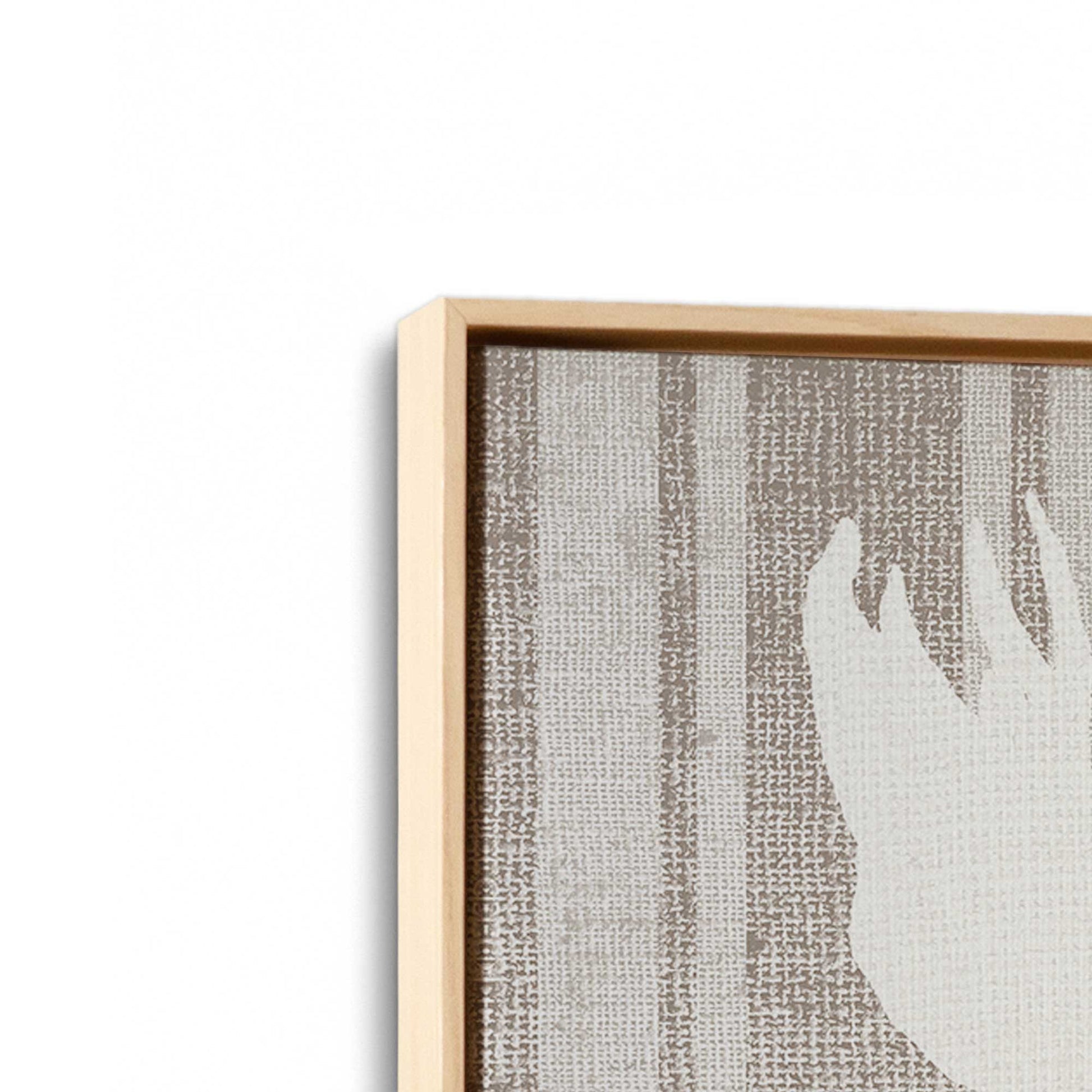 [Color:American Maple], Picture of art in a American Maple frame at an angle