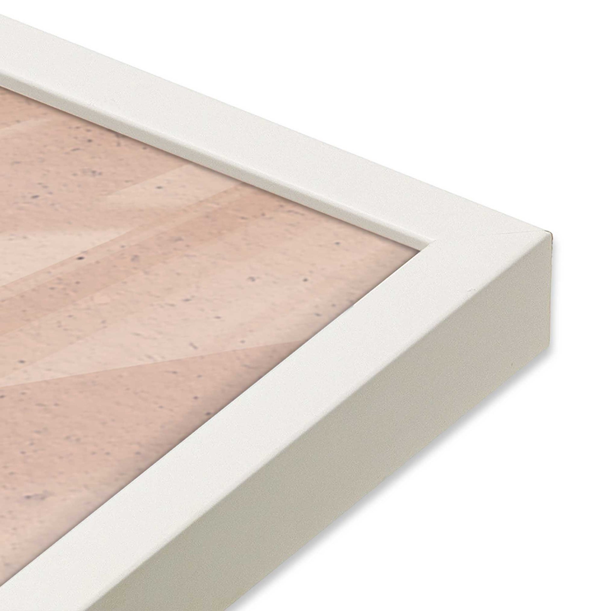 [Color:Opaque White], Picture of art in a Opaque White frame at an angle