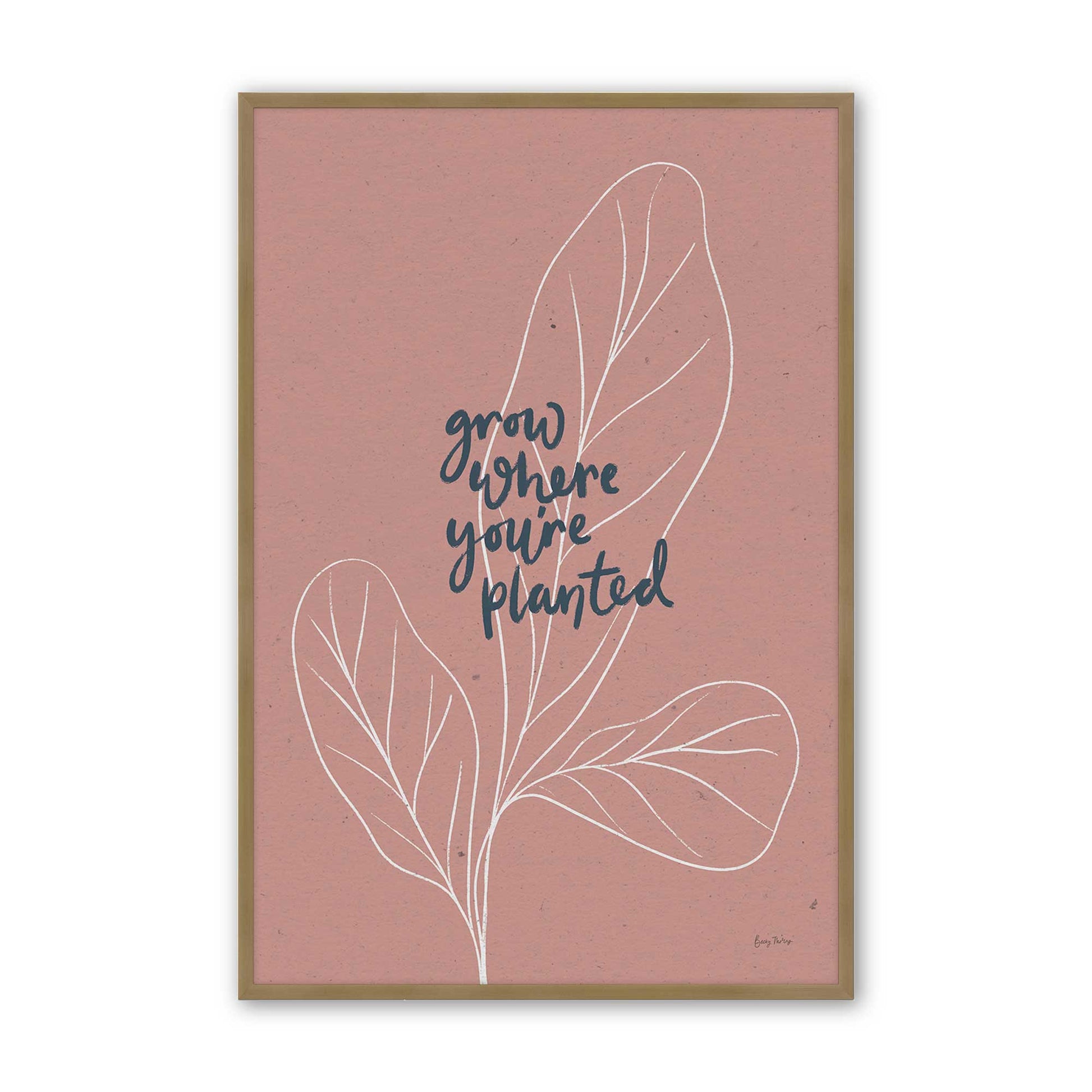 [Color:Brushed Gold], Picture of art in a Brushed Gold frame