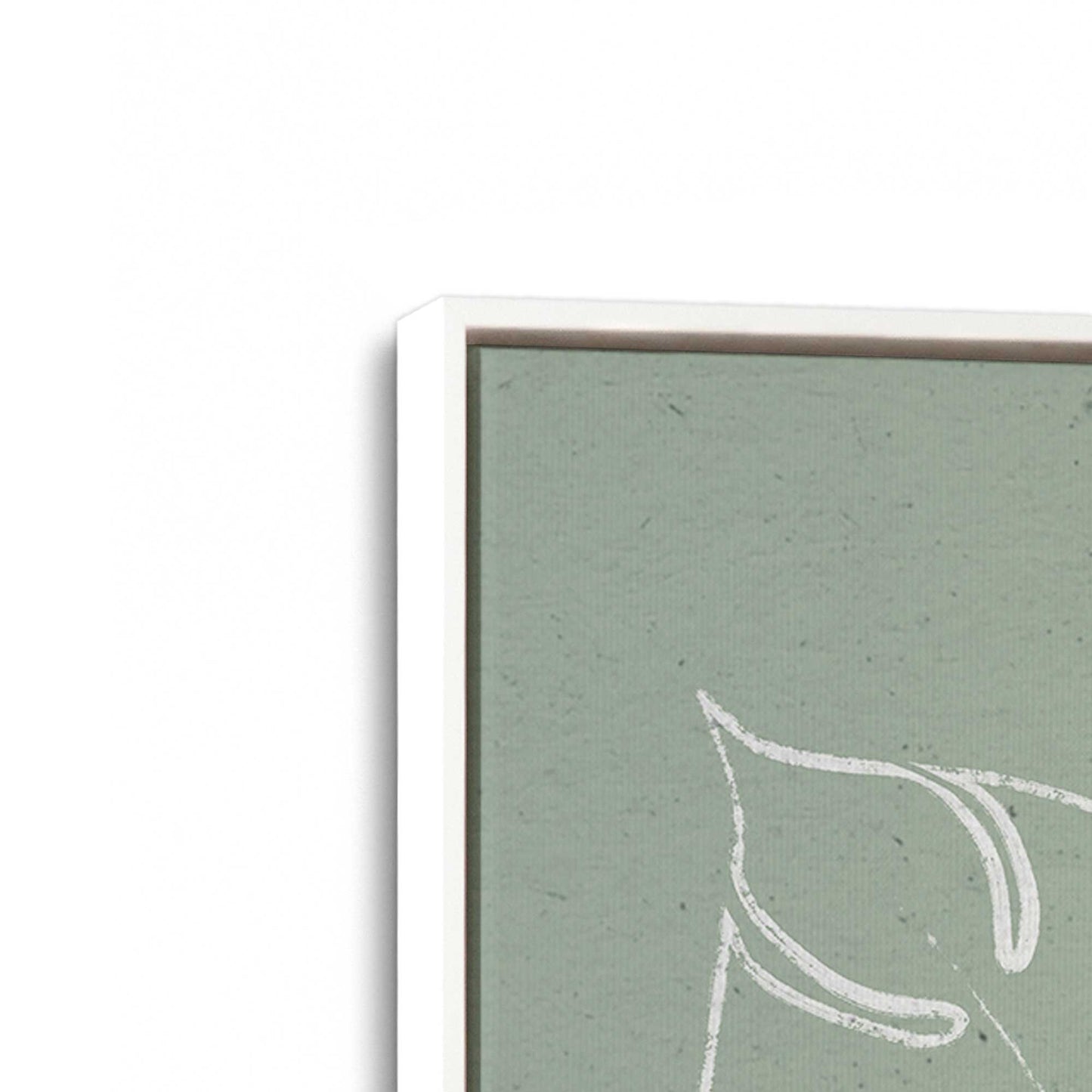 [Color:Opaque White], Picture of art in a White frame at an angle
