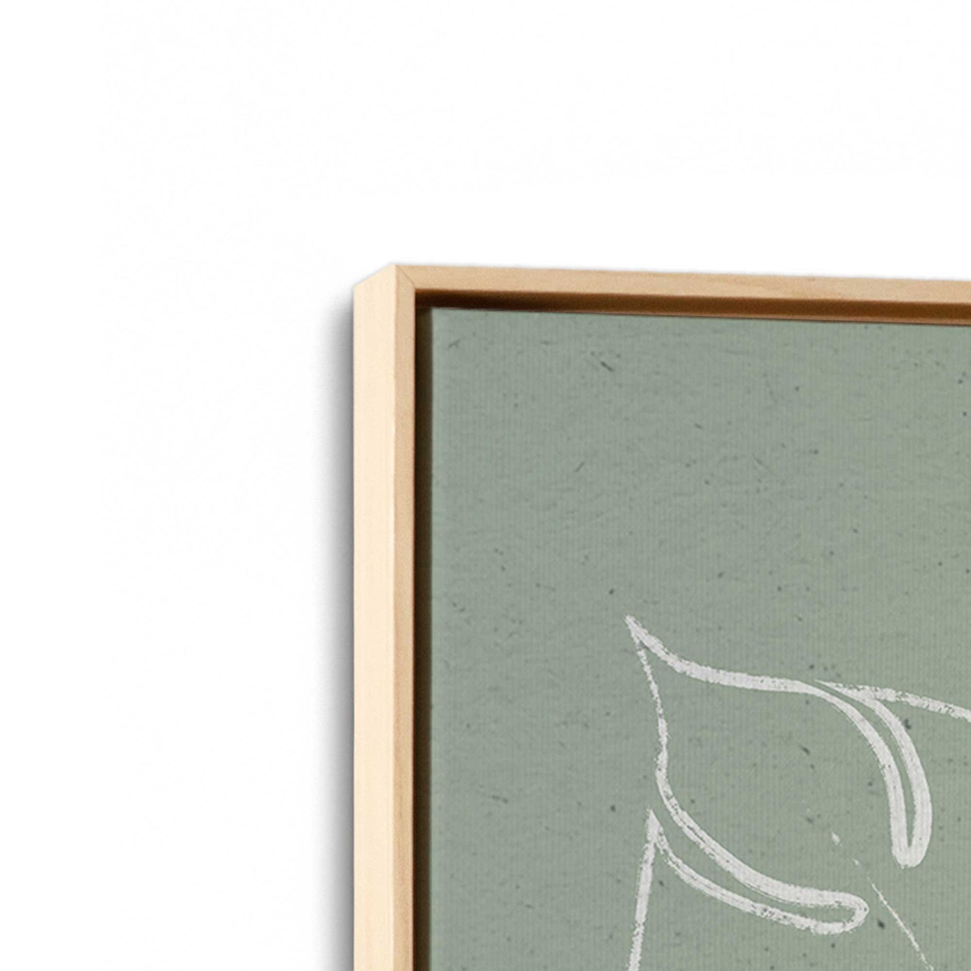 [Color:American Maple], Picture of art in a American Maple frame at an angle