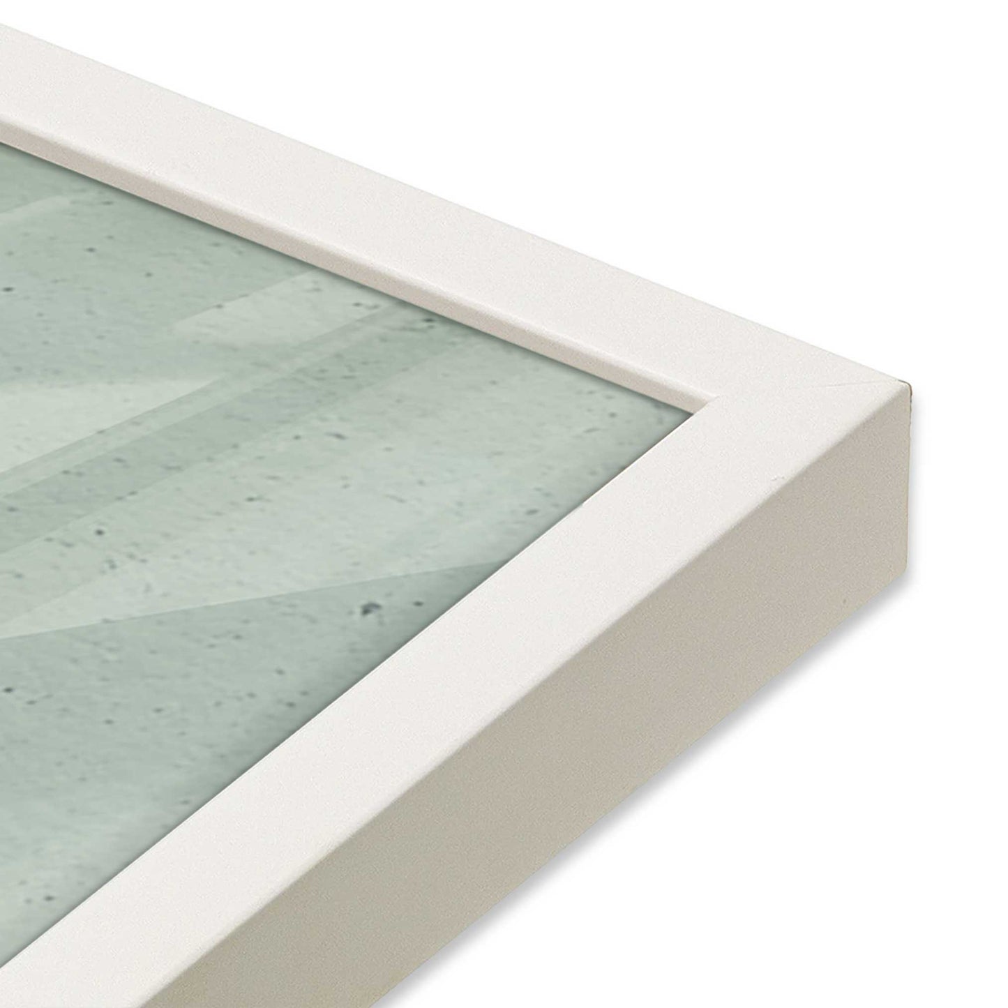 [Color:Opaque White], Picture of art in a Opaque White frame at an angle