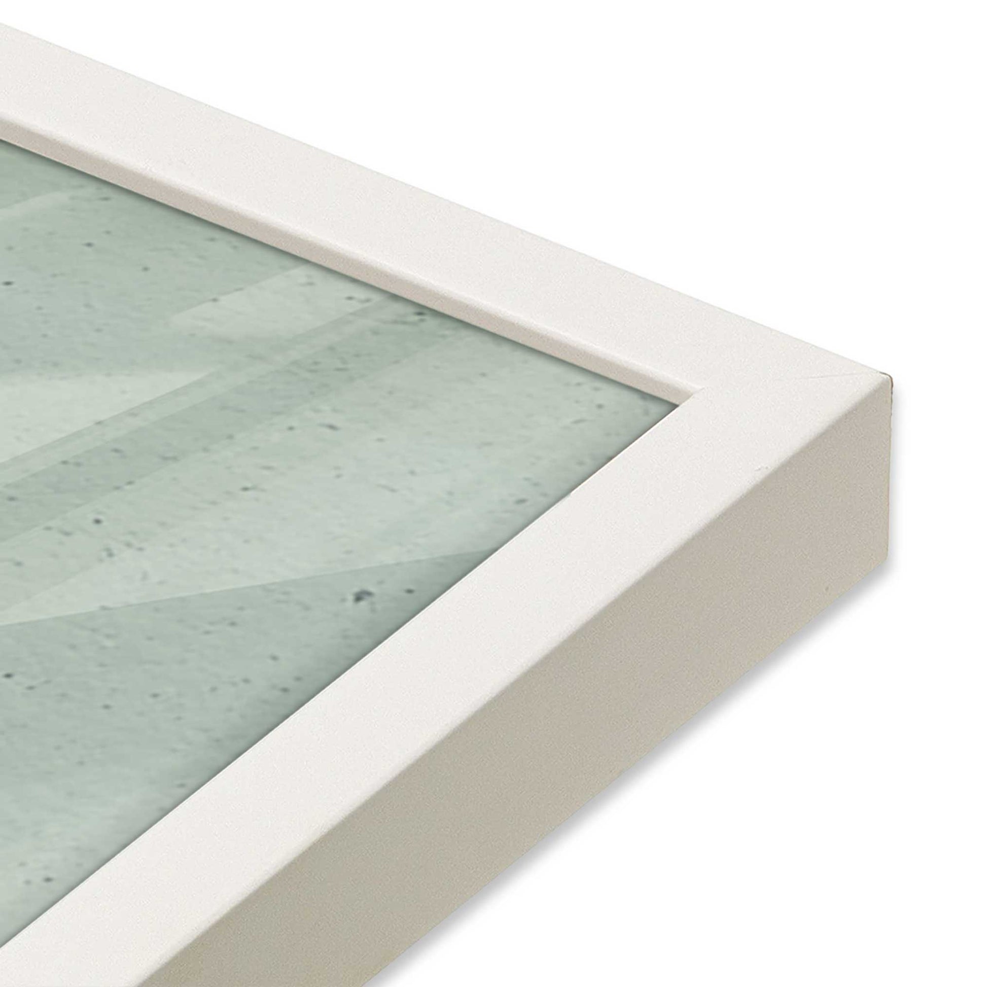 [Color:Opaque White], Picture of art in a Opaque White frame at an angle
