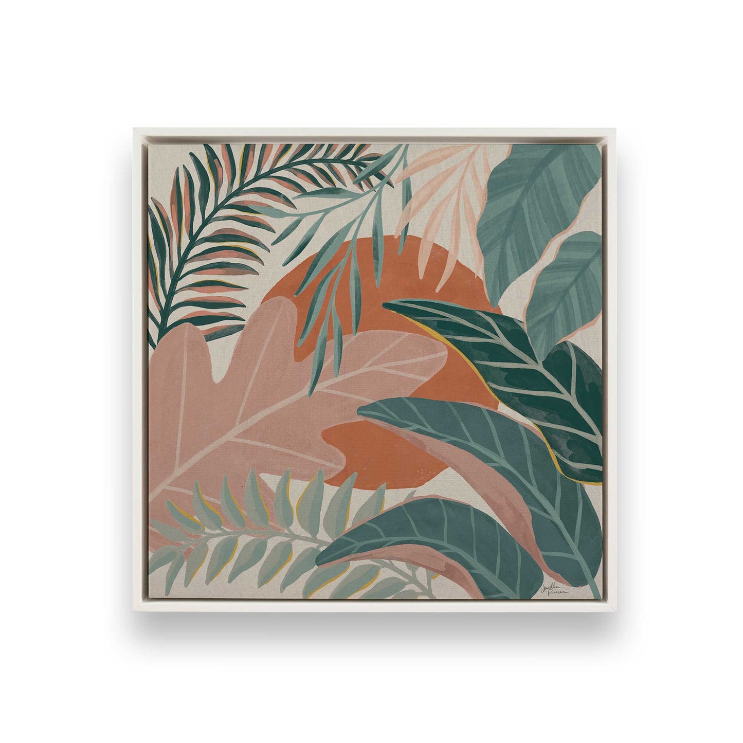 [Color:Opaque White], Picture of art in a White frame