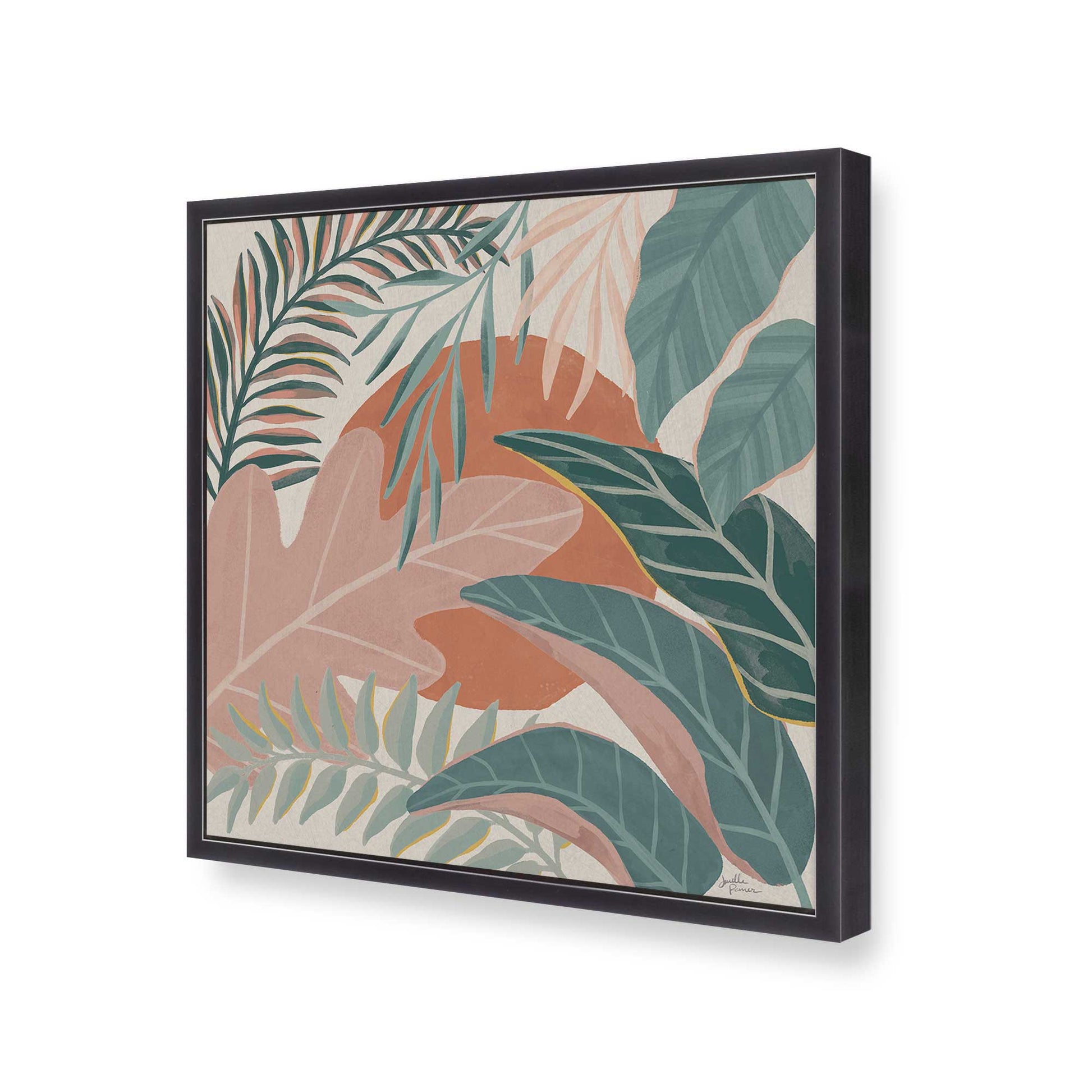 [Color:Weathered Zinc], Picture of art in a Weathered Zinc frame at an angle