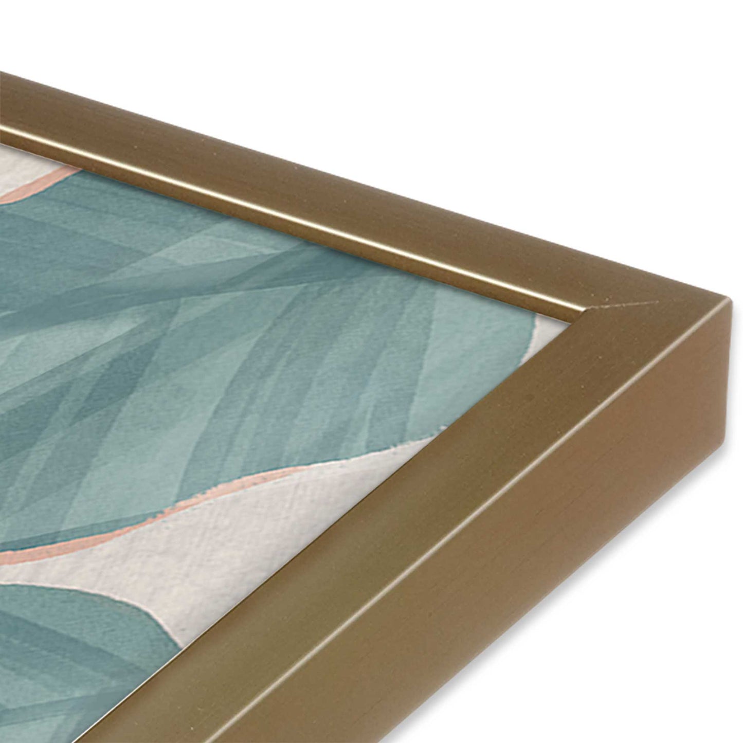 [Color:Brushed Gold], Picture of art in a Brushed Gold frame of the corner