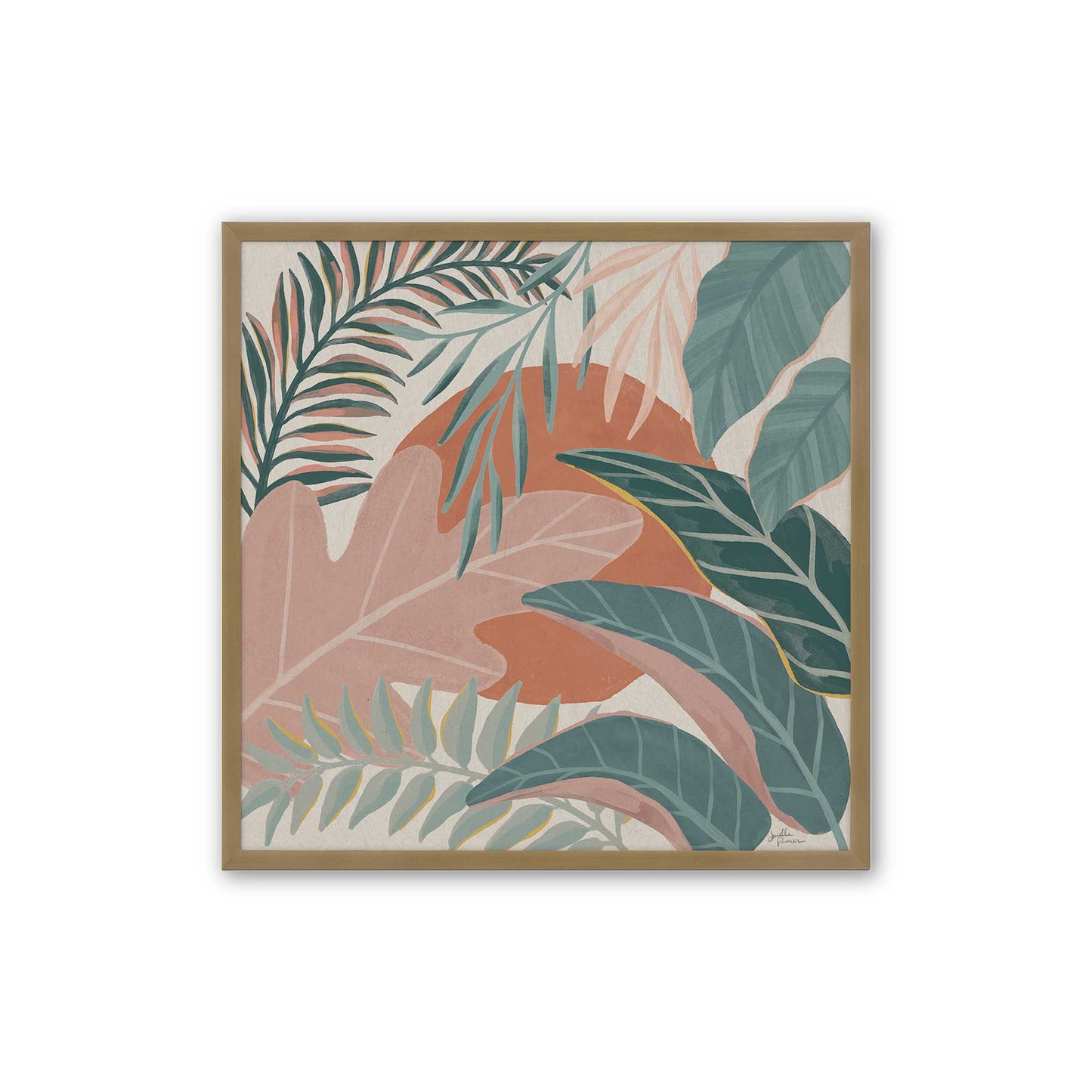 [Color:Brushed Gold], Picture of art in a Brushed Gold frame