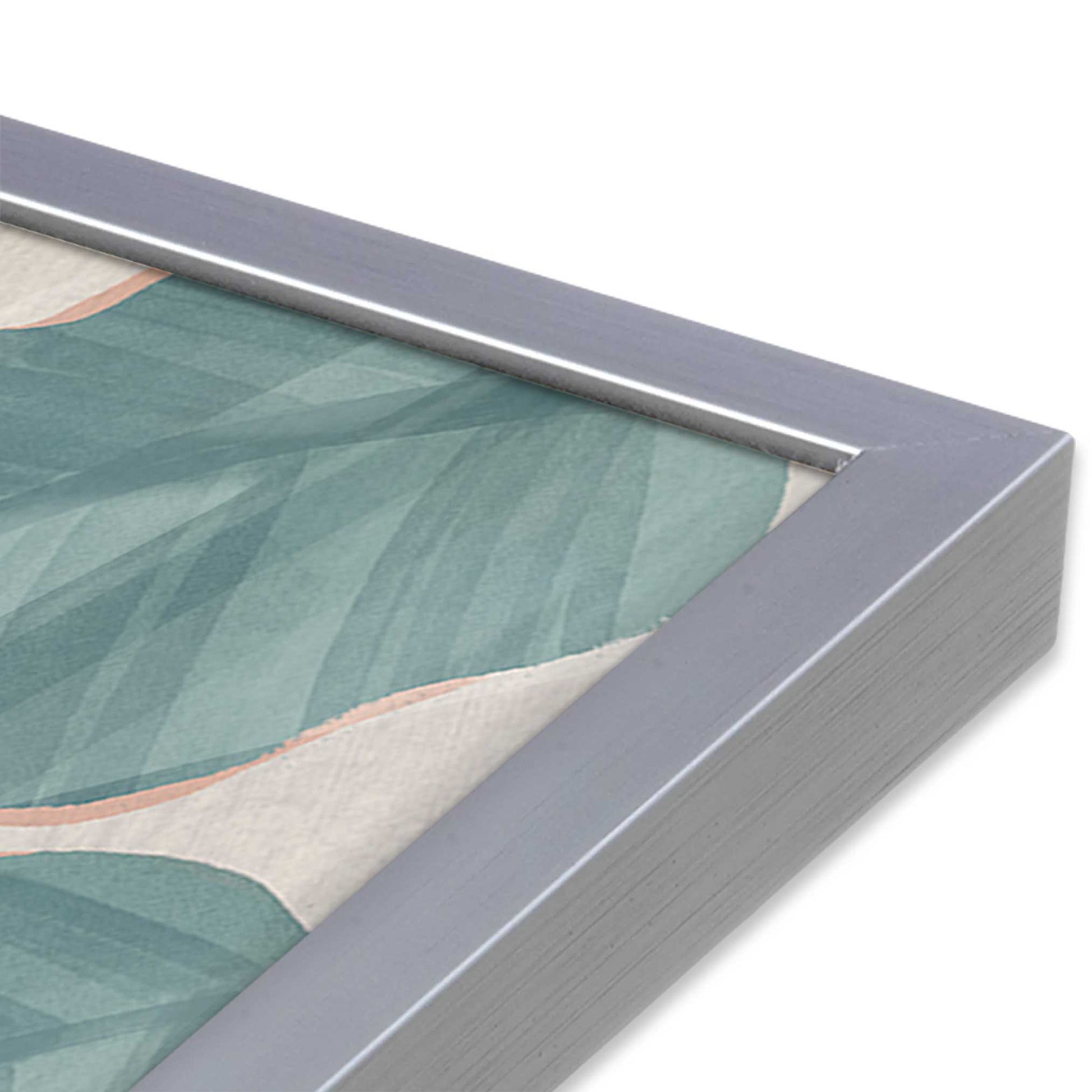 [Color:Polished Chrome], Picture of art in a Polished Chrome frame of the corner