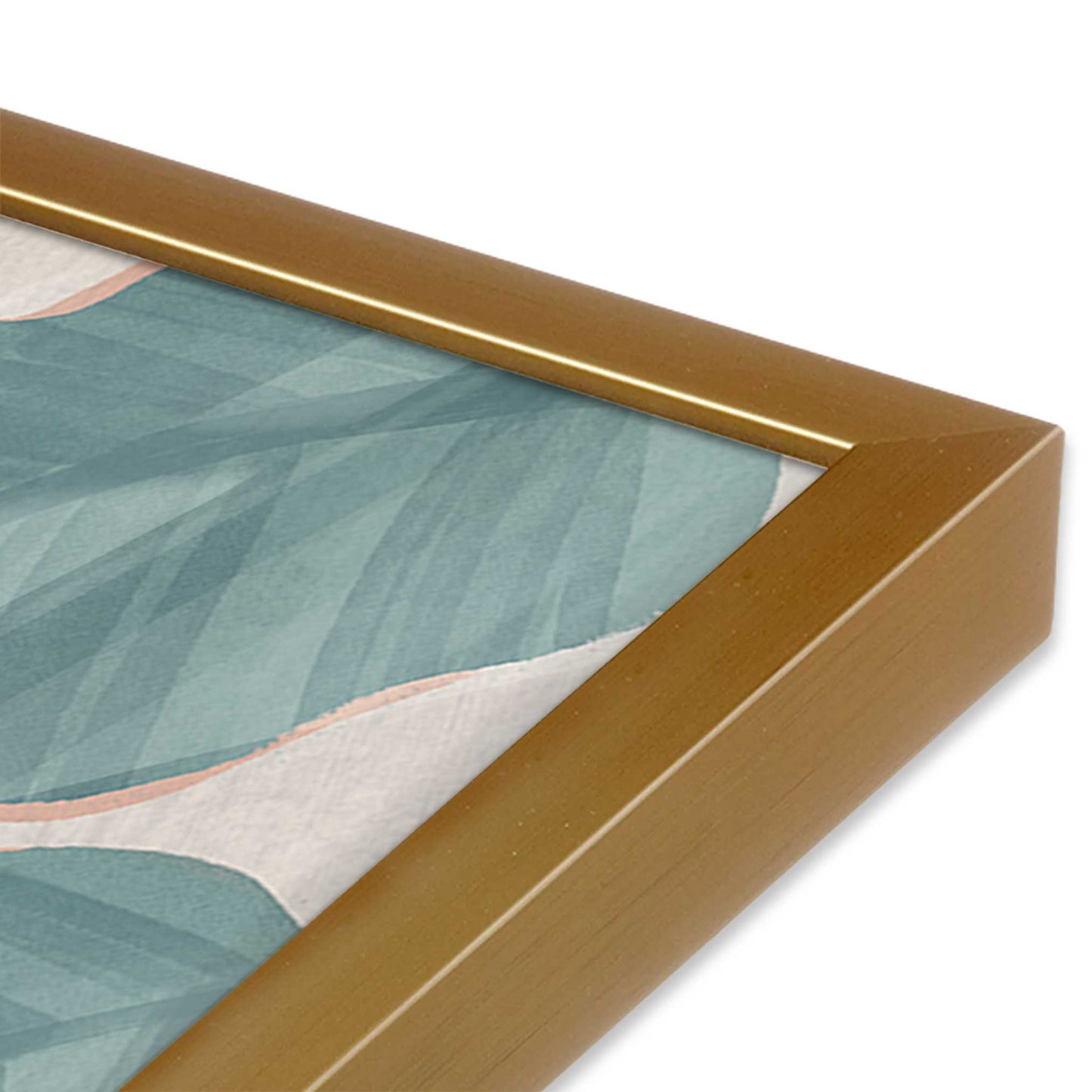 [Color:Polished Gold], Picture of art in a Polished Gold frame of the corner