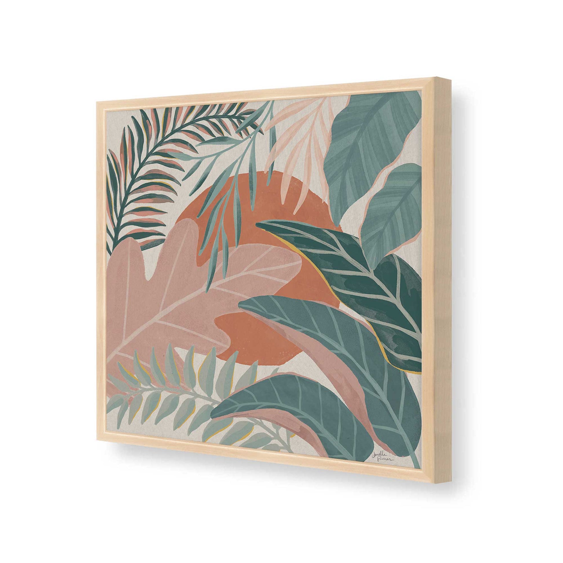 [Color:Raw Maple], Picture of art in a Raw Maple frame at an angle