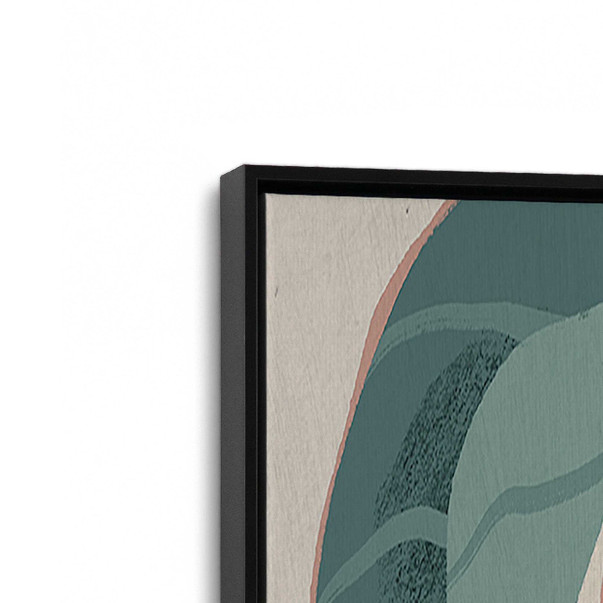 [Color:Satin Black], Picture of art in a Satin Black frame at an angle