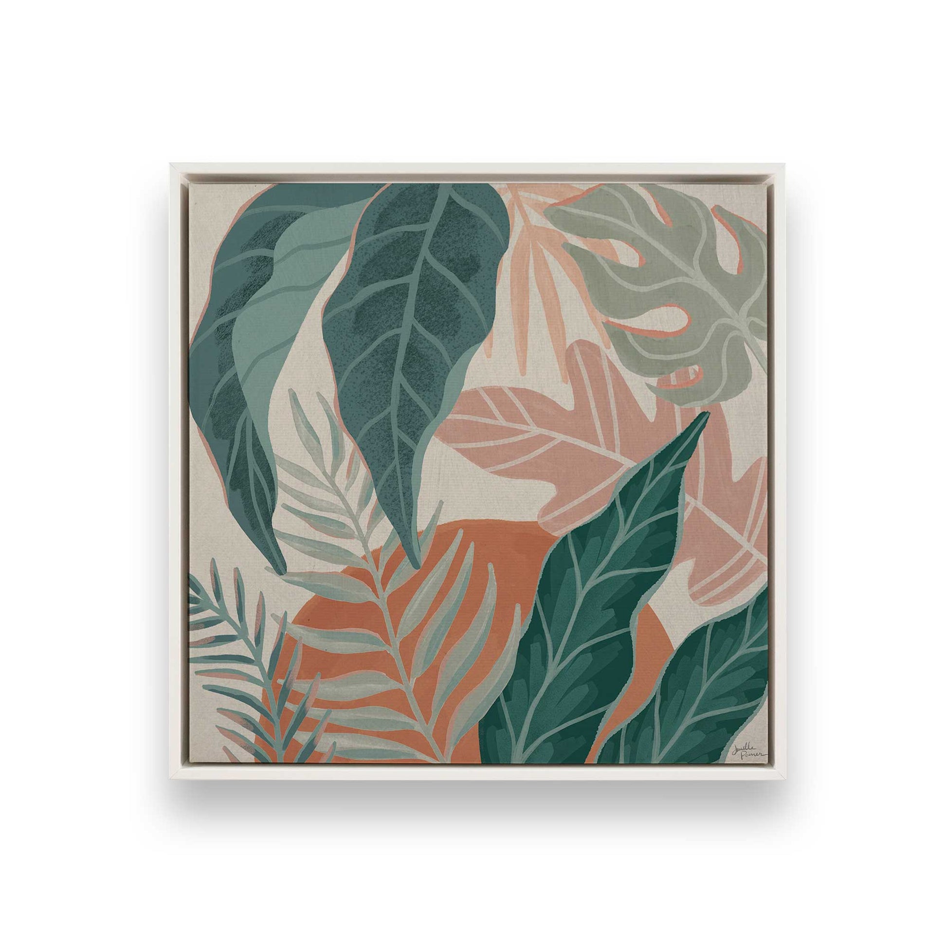 [Color:Opaque White], Picture of art in a White frame