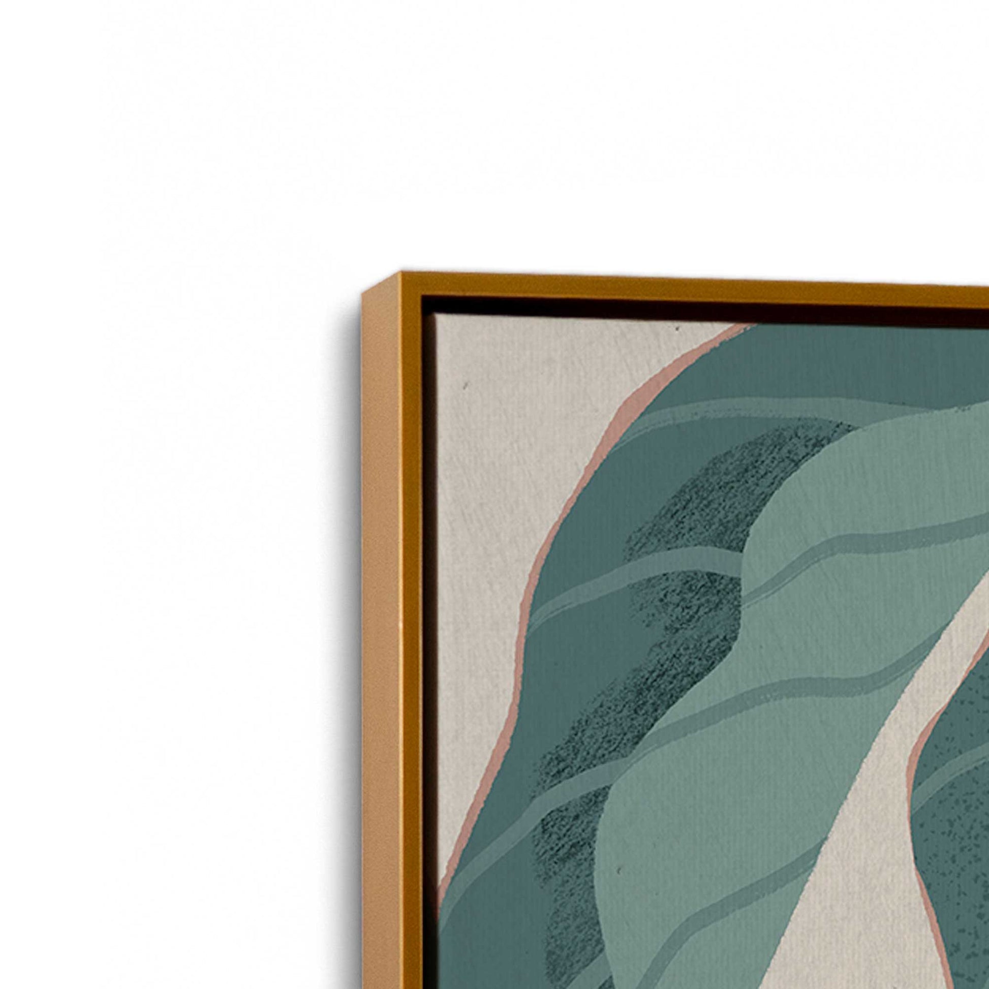 [Color:Polished Gold], Picture of art in a Polished Gold frame at an angle