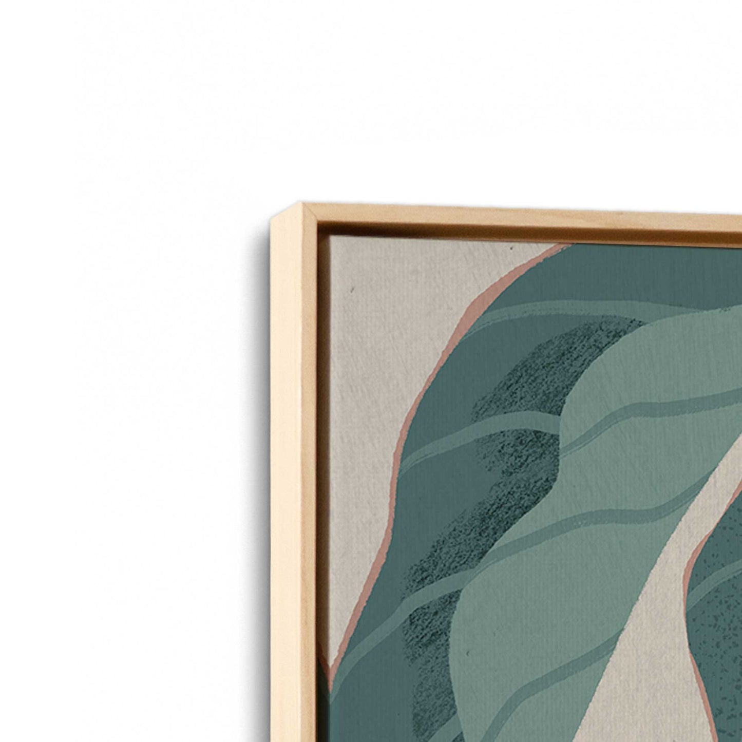 [Color:American Maple], Picture of art in a American Maple frame at an angle