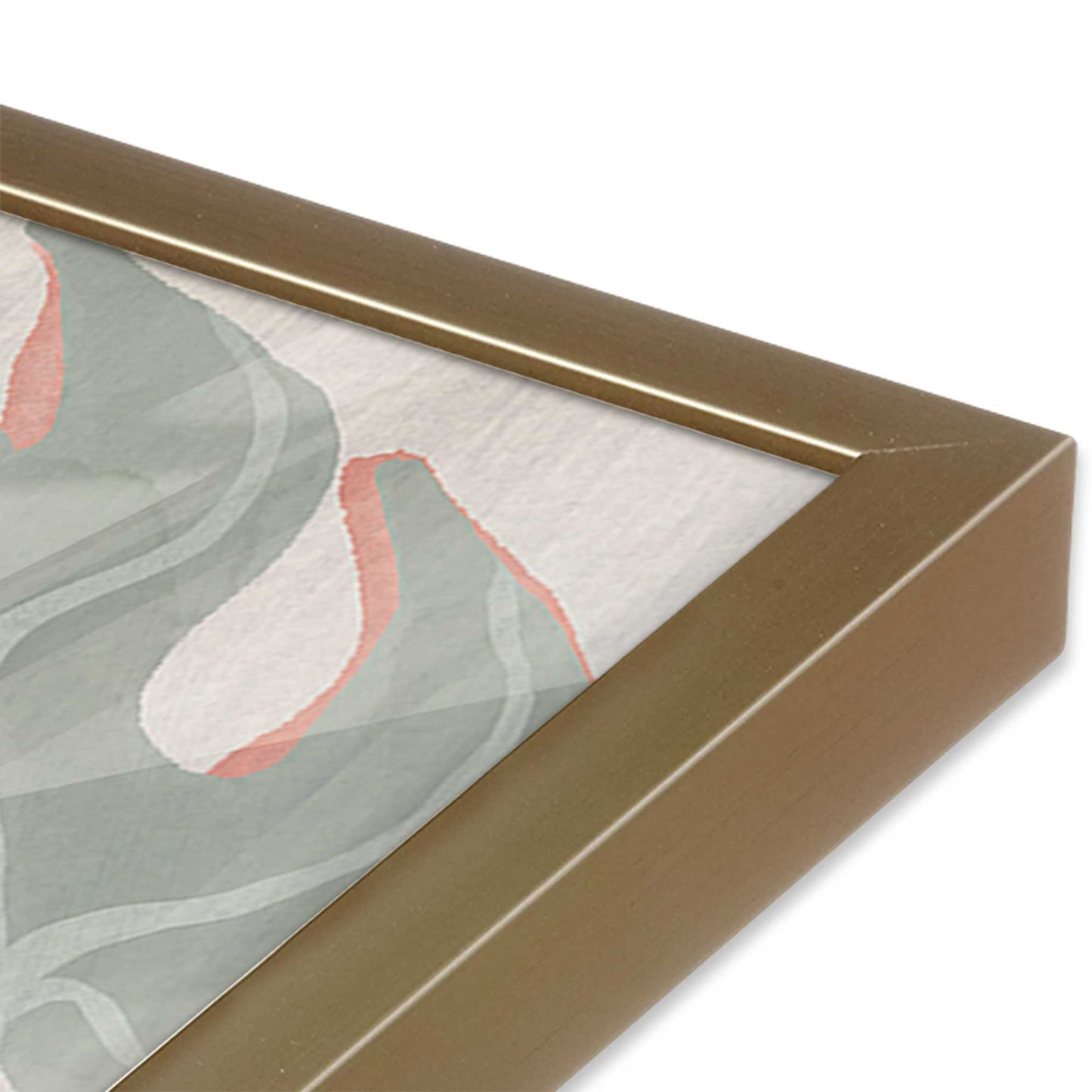 [Color:Brushed Gold], Picture of art in a Brushed Gold frame of the corner