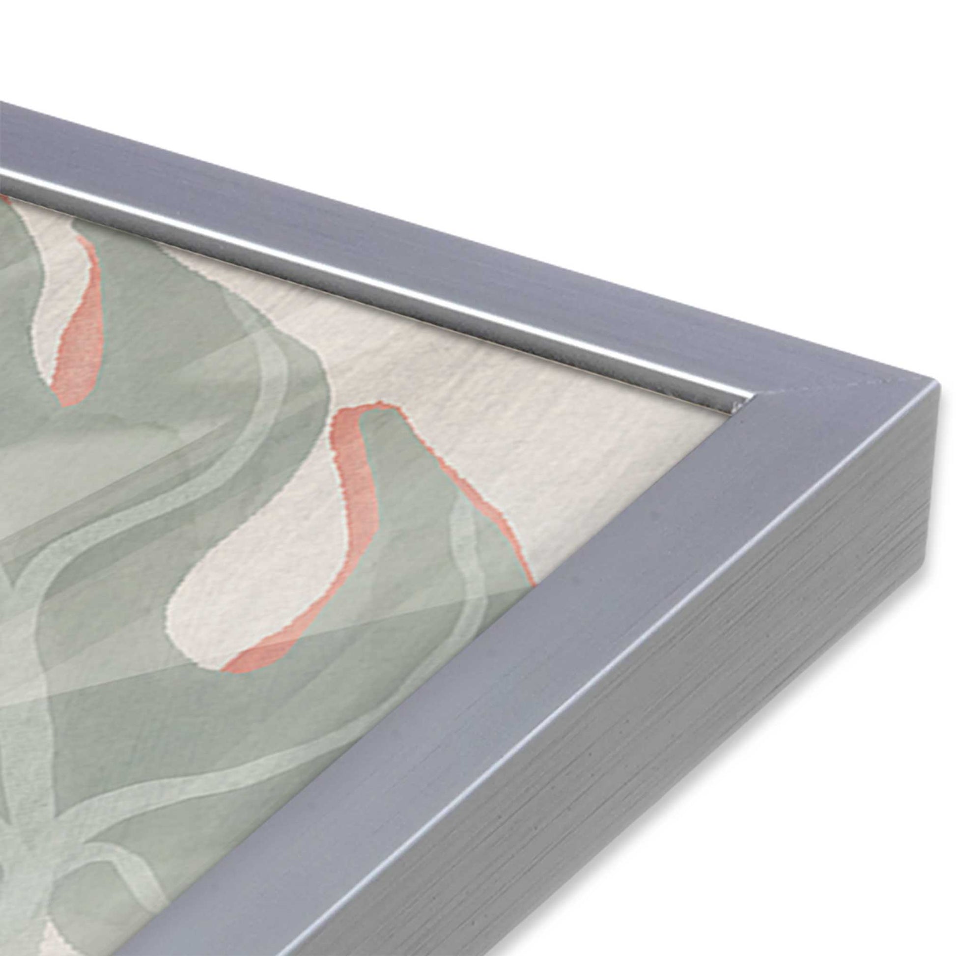 [Color:Polished Chrome], Picture of art in a Polished Chrome frame of the corner