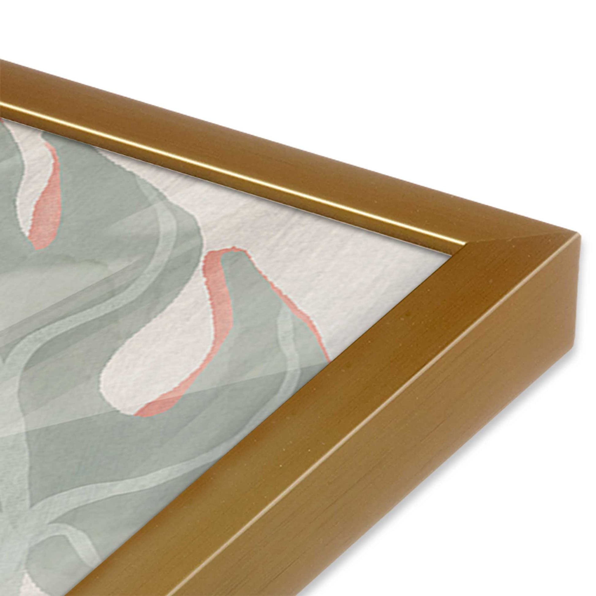 [Color:Polished Gold], Picture of art in a Polished Gold frame of the corner