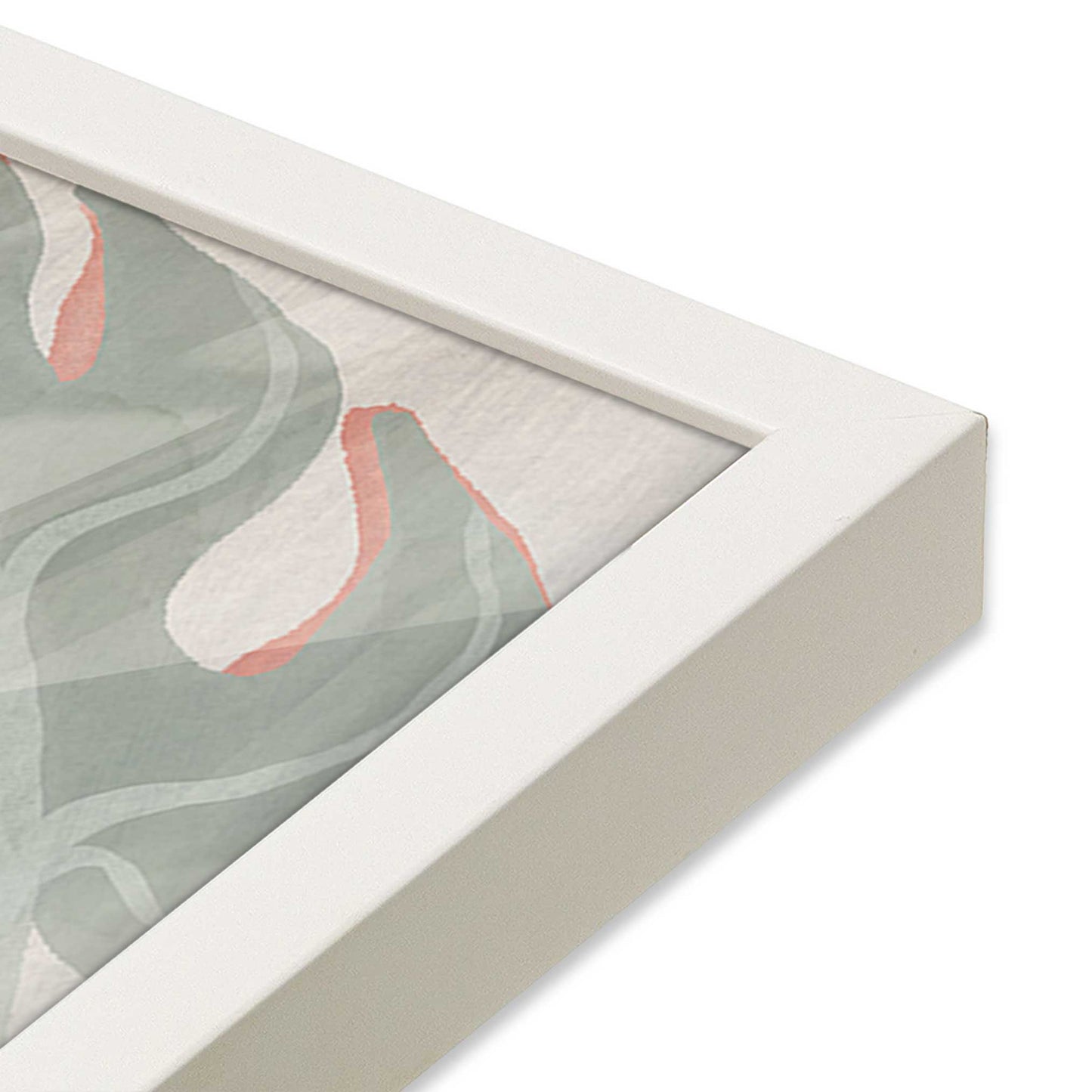 [Color:Opaque White], Picture of art in a Opaque White frame of the corner