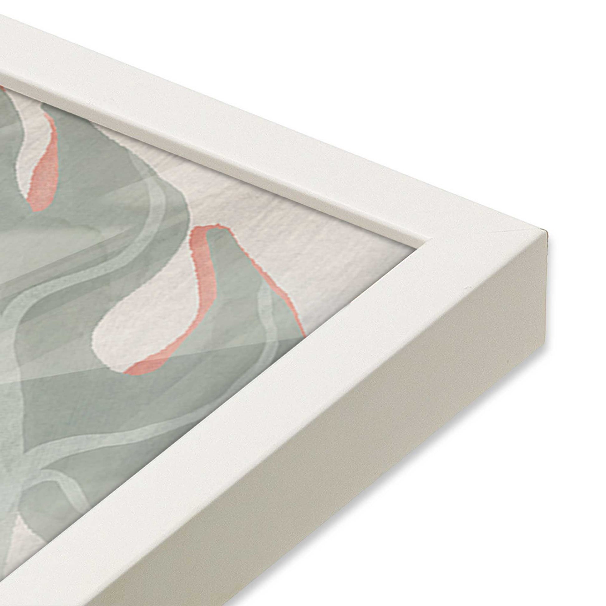 [Color:Opaque White], Picture of art in a Opaque White frame of the corner