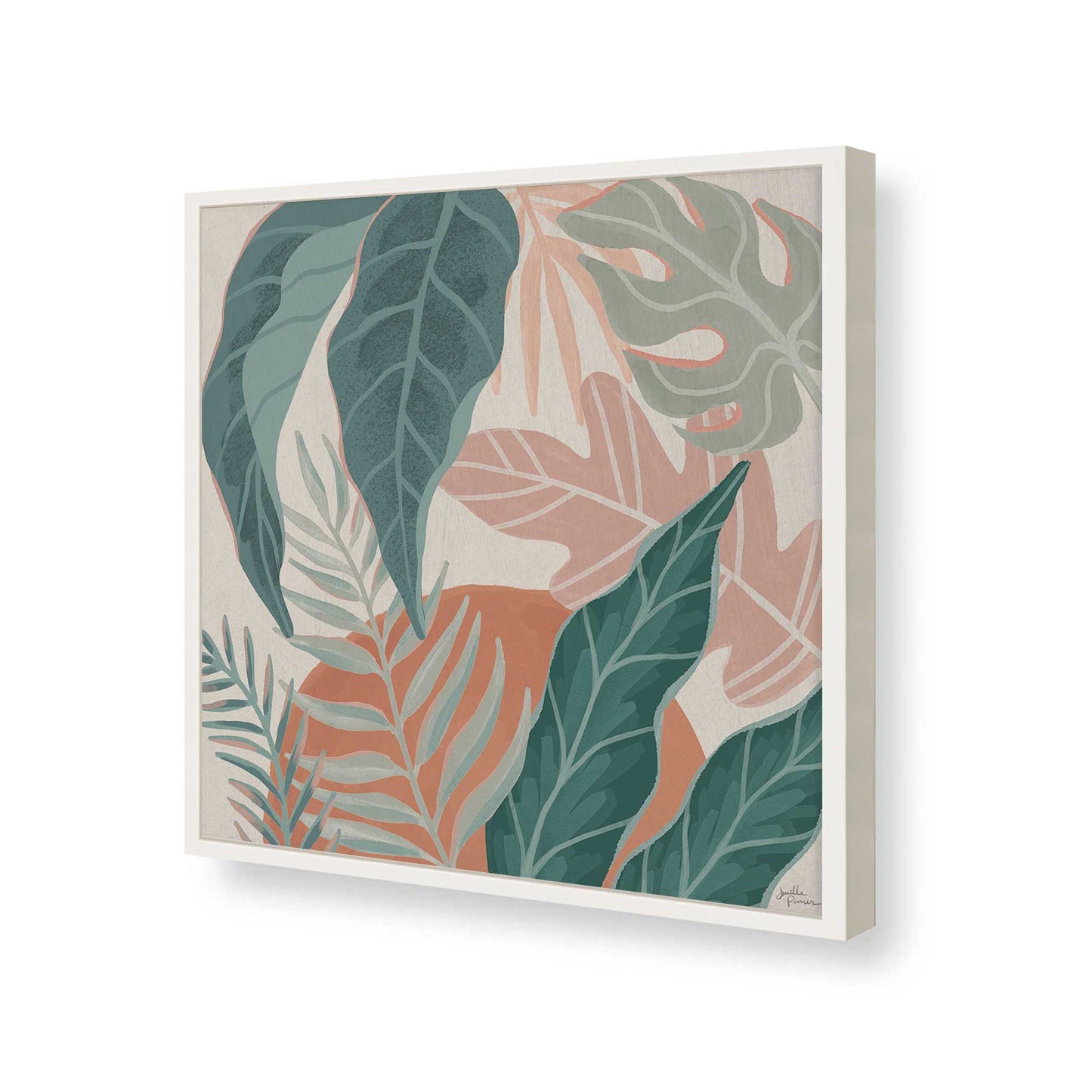 [Color:Opaque White], Picture of art in a Opaque White frame at an angle