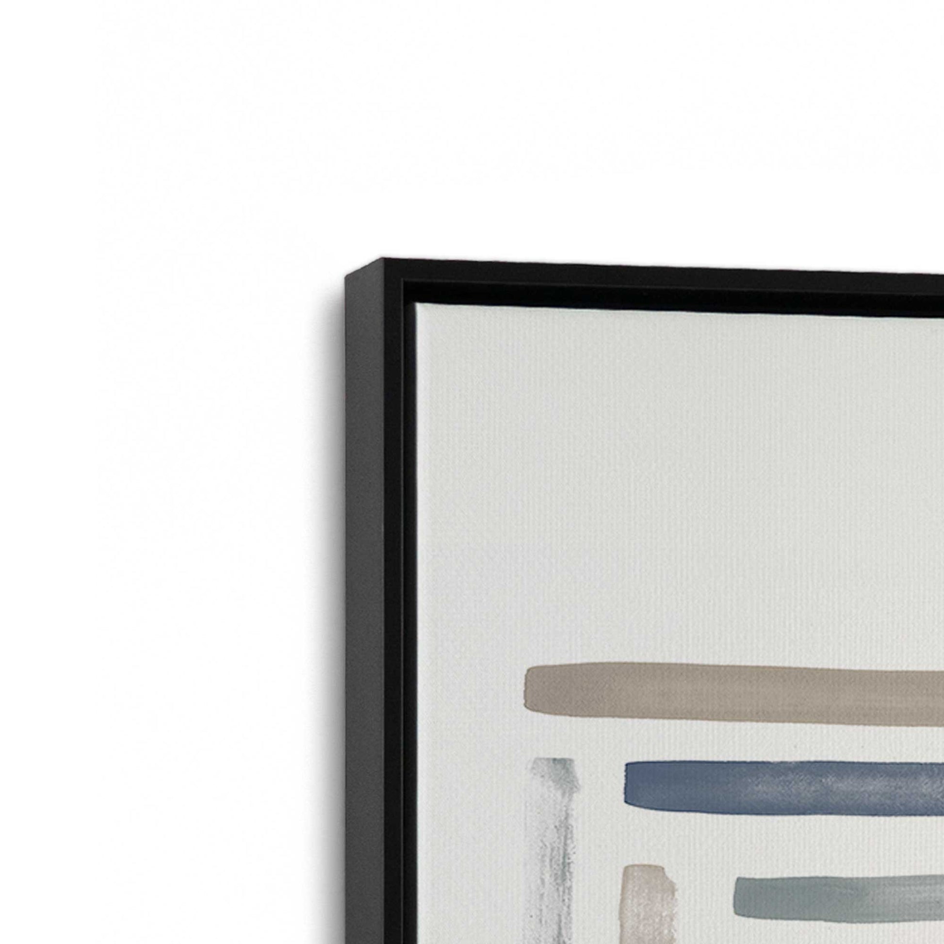 [Color:Satin Black], Picture of art in a Satin Black frame at an angle