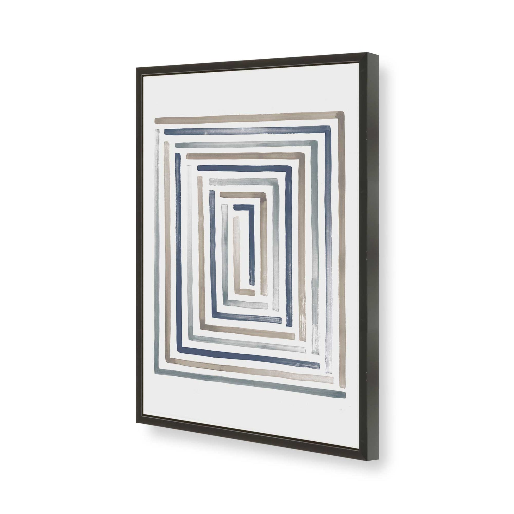 [Color:Satin Black], Picture of art in a Satin Black frame of the corner