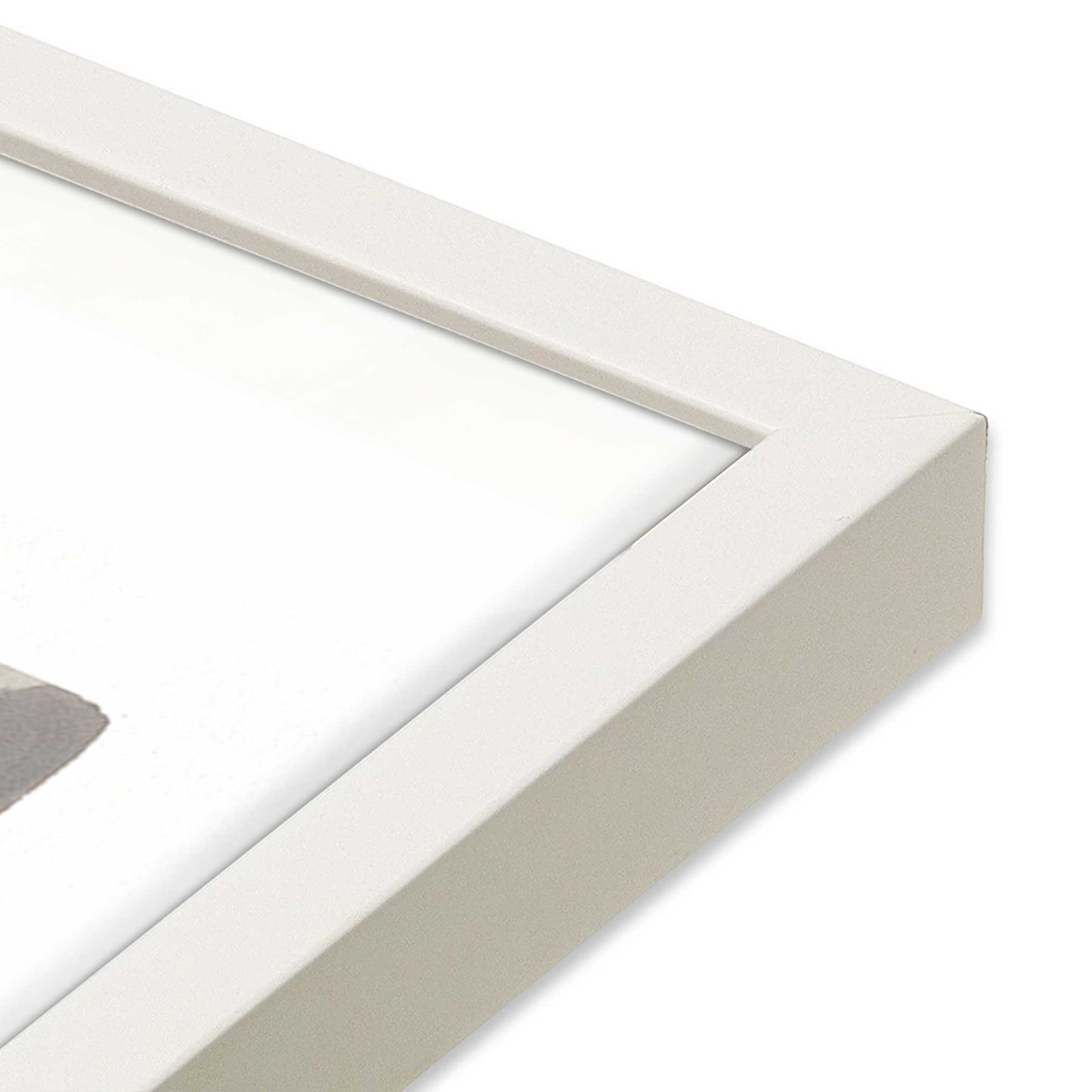 [Color:Opaque White], Picture of art in a Opaque White frame at an angle