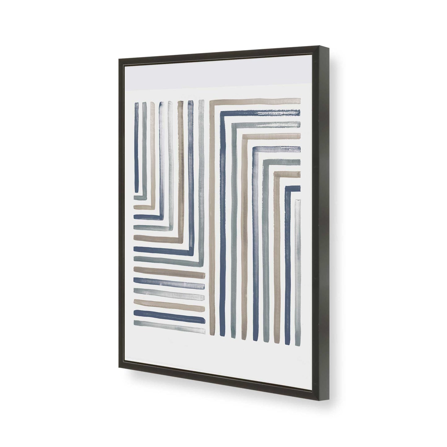 [Color:Satin Black], Picture of art in a Satin Black frame of the corner