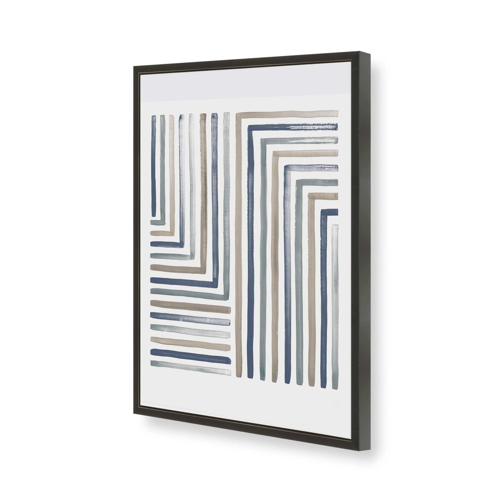 [Color:Satin Black], Picture of art in a Satin Black frame of the corner