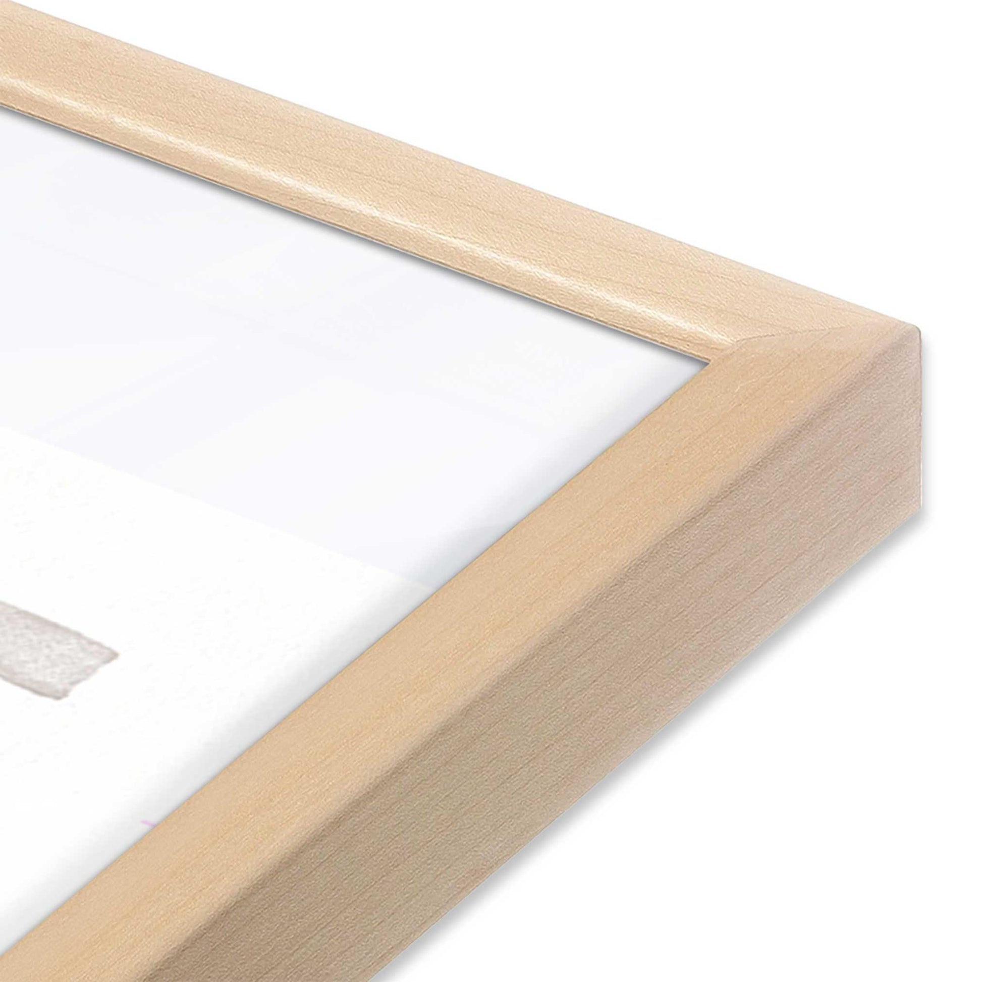 [Color:Raw Maple], Picture of art in a Raw Maple frame at an angle