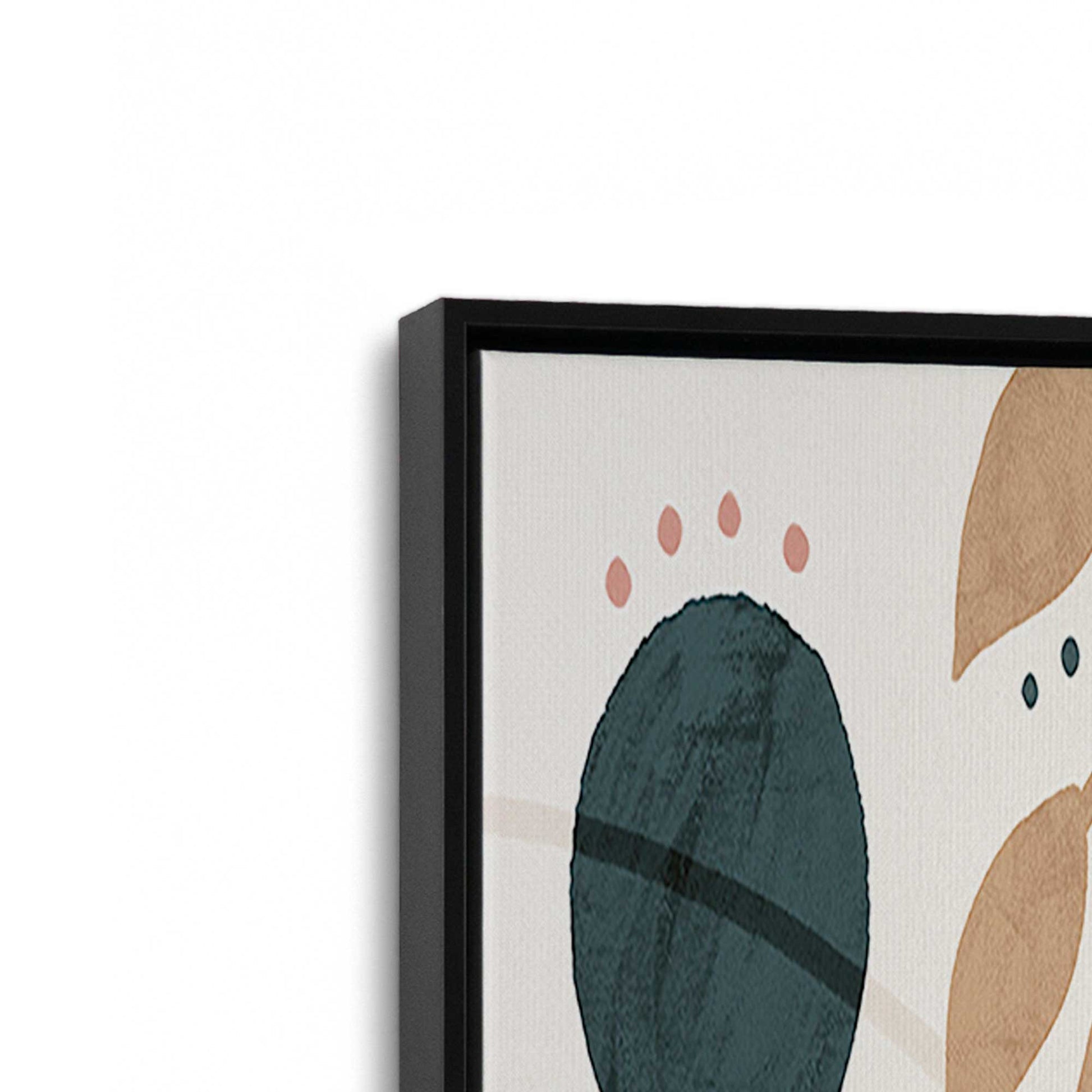 [Color:Satin Black], Picture of art in a Satin Black frame at an angle