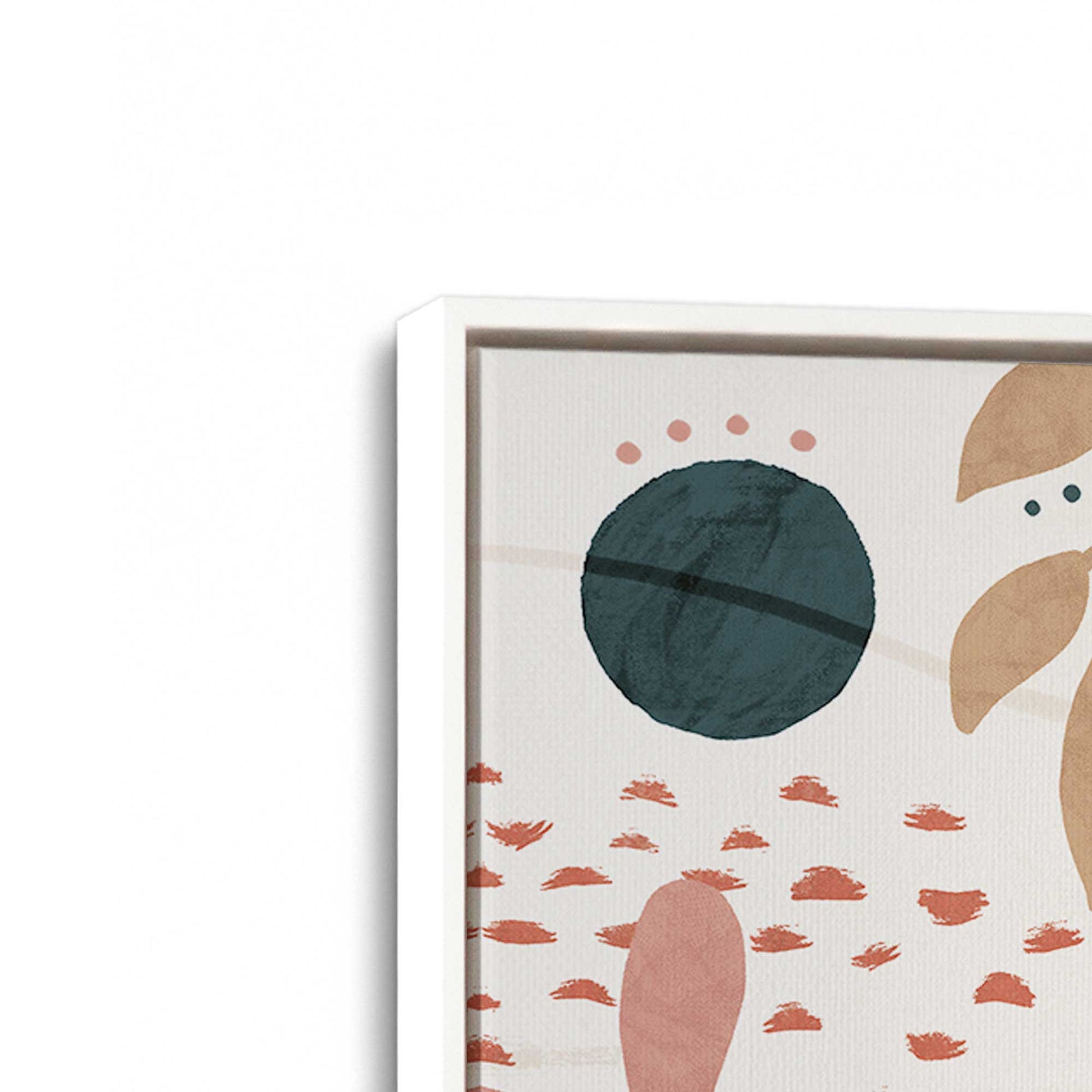 [Color:Opaque White], Picture of art in a White frame at an angle