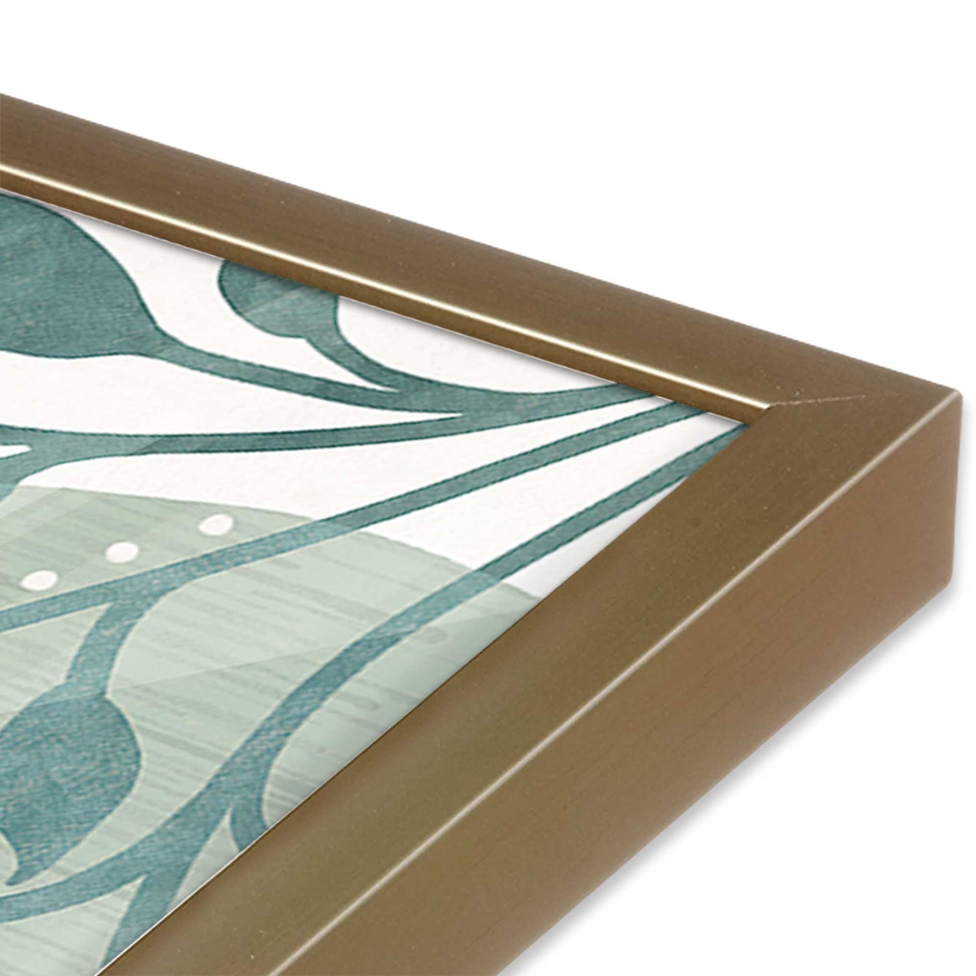 [Color:Brushed Gold], Picture of art in a Brushed Gold frame of the corner